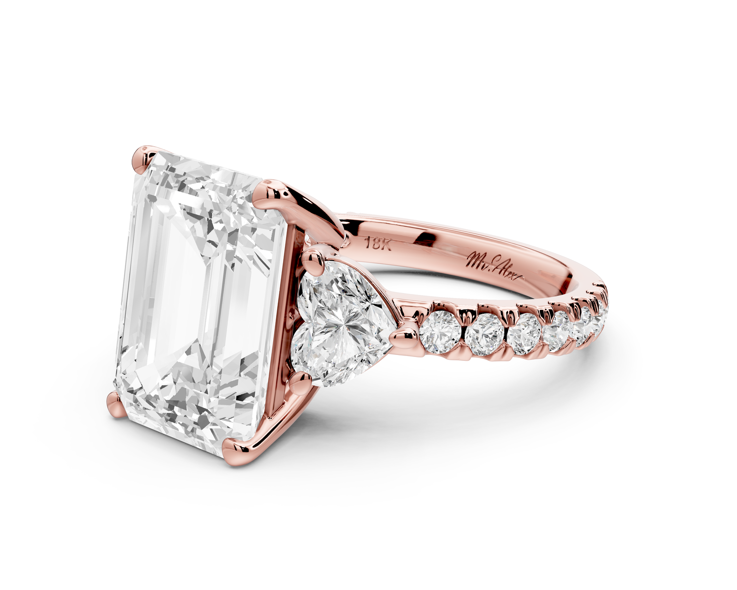 Lily - 5ct Engagement Ring 14k rose gold