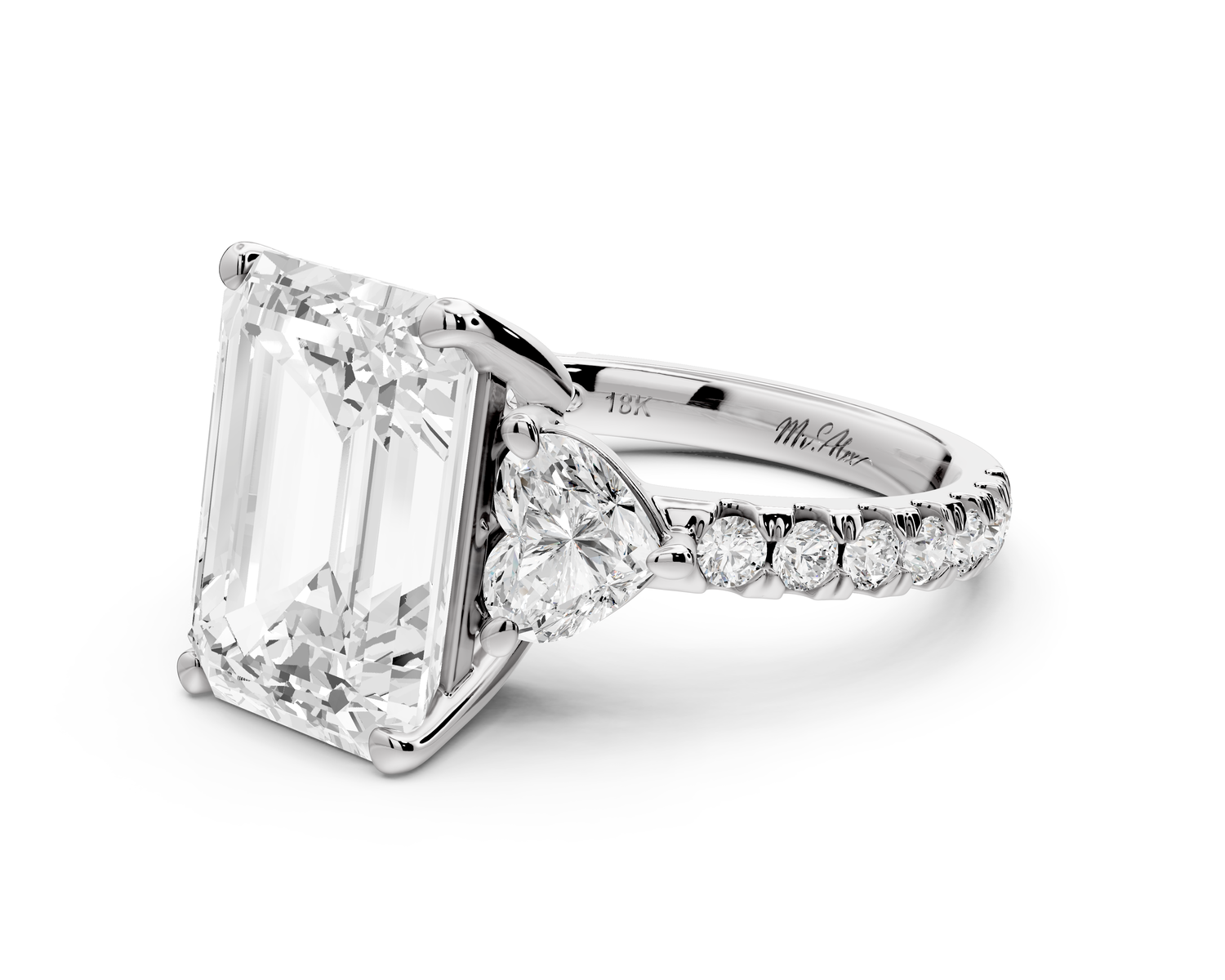 Lily - 5ct Engagement Ring 14k white gold