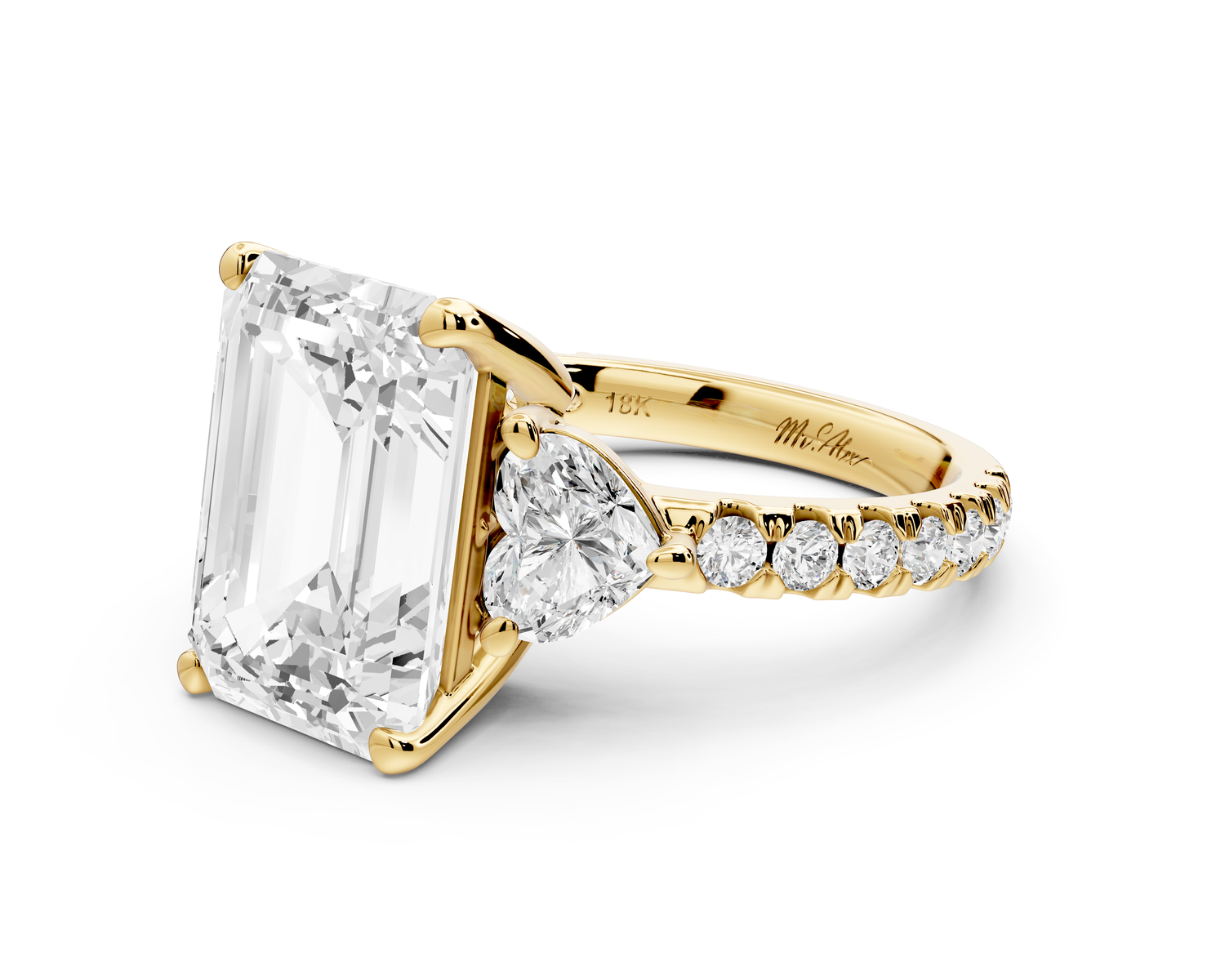 Lily - 5ct Engagement Ring 14k yellow gold