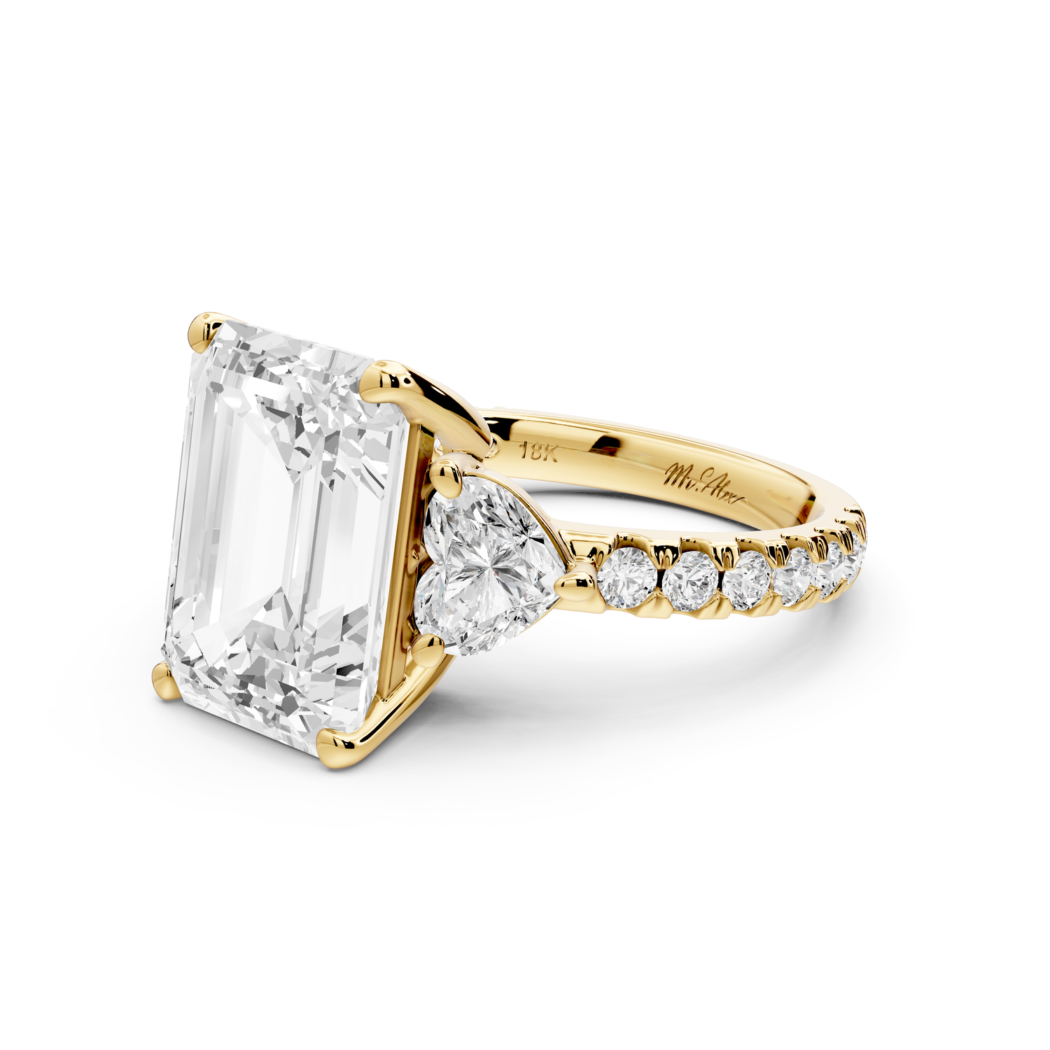 Lily - 5ct Engagement Ring 14k yellow gold