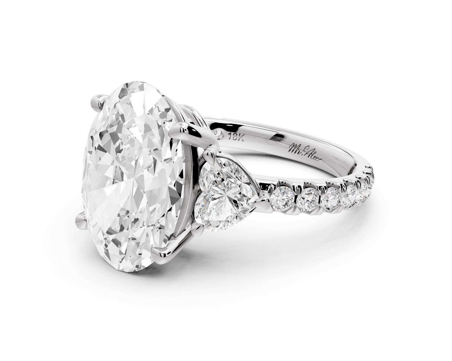 Lily - 5ct Engagement Ring 14k white gold