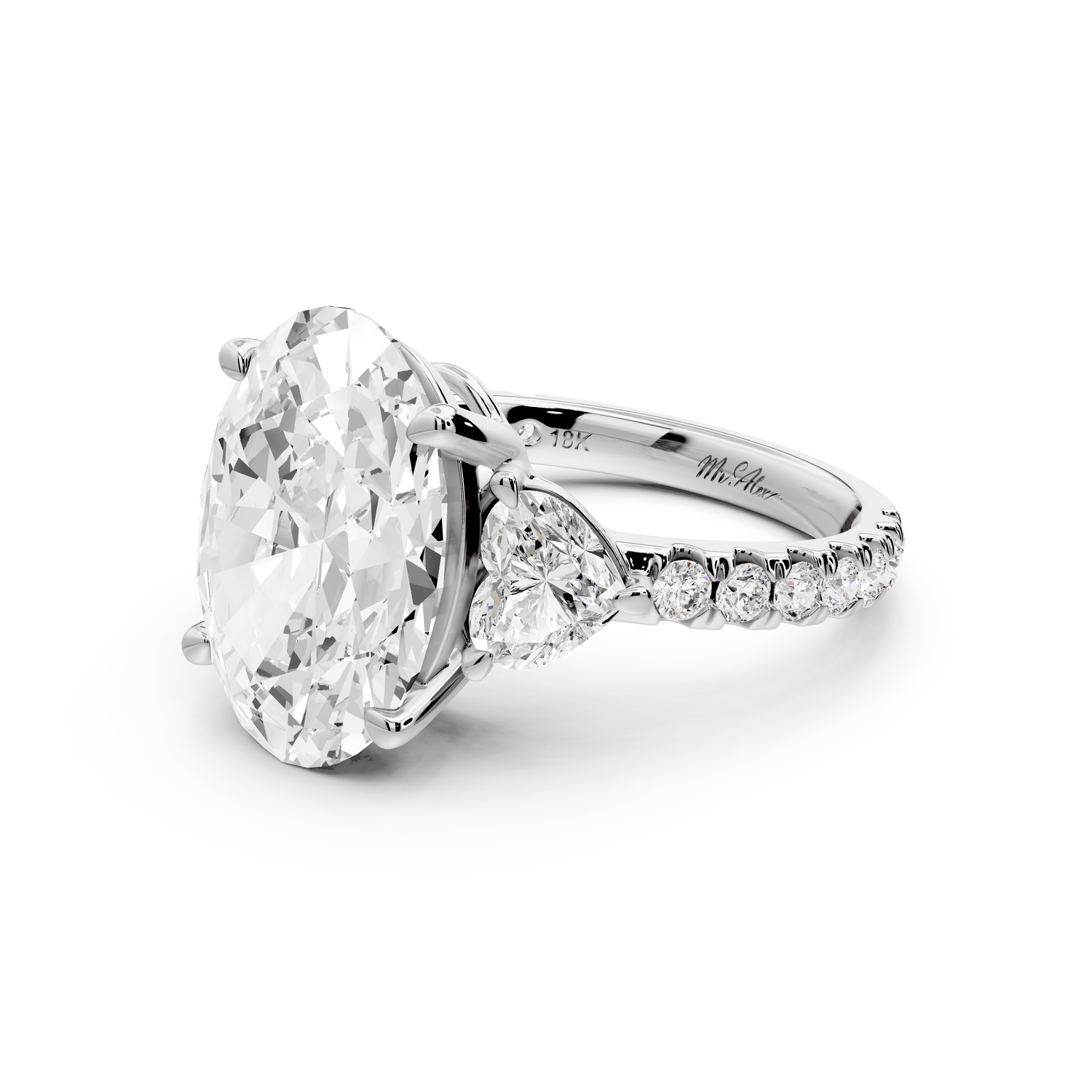 Lily - 5ct Engagement Ring 14k white gold