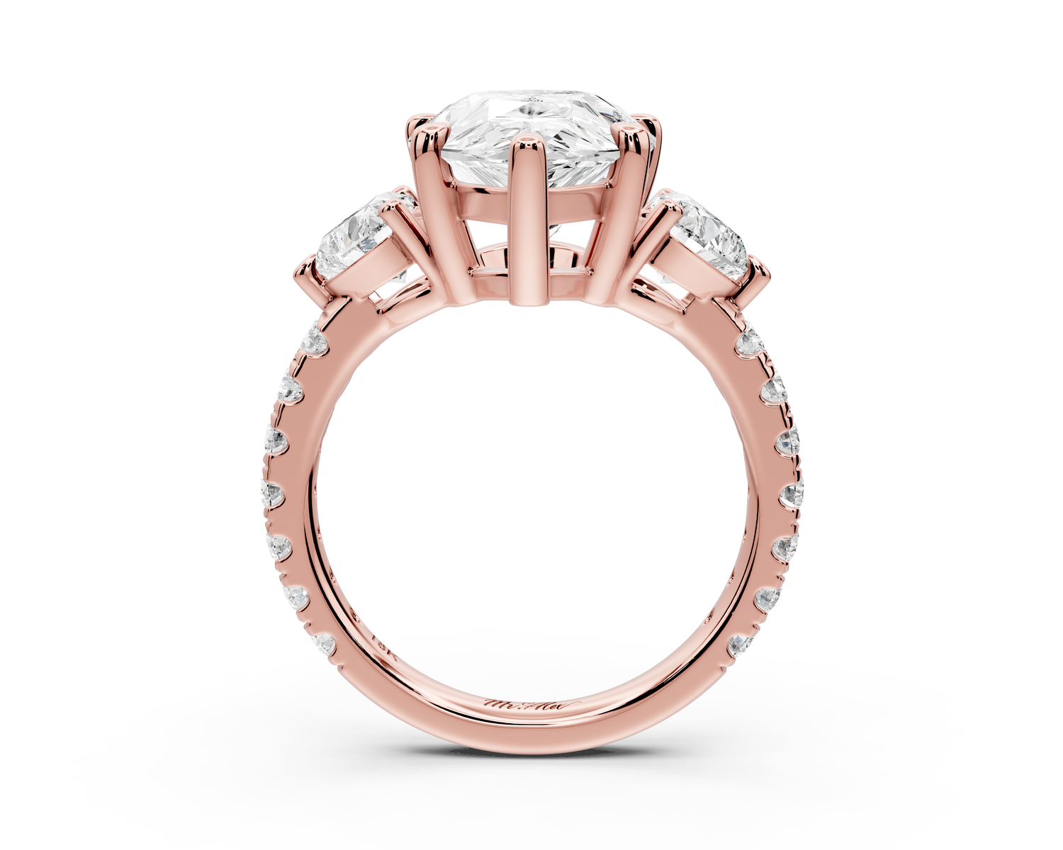 Lily - 5ct Engagement Ring 14k rose gold