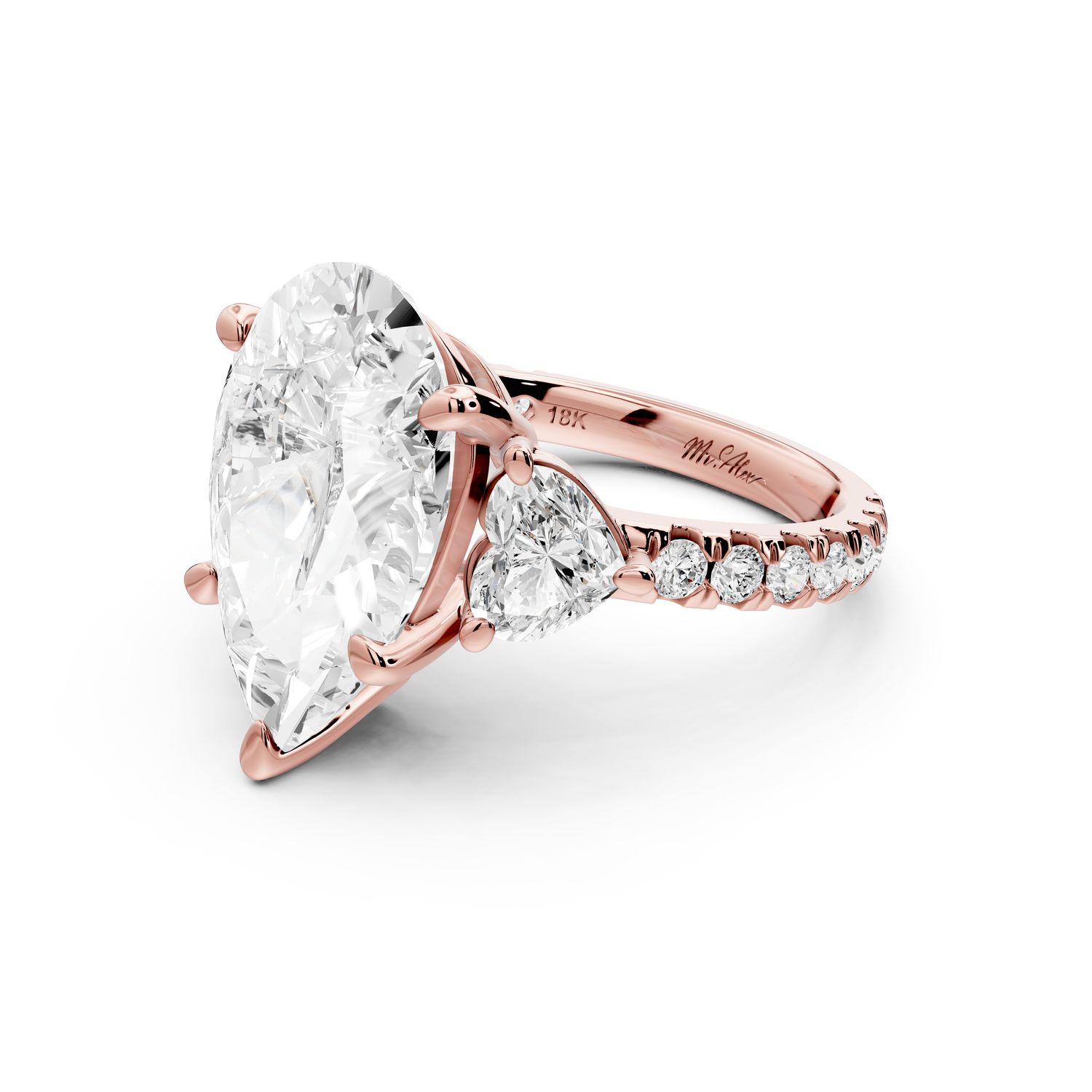 Lily - 5ct Engagement Ring 14k rose gold