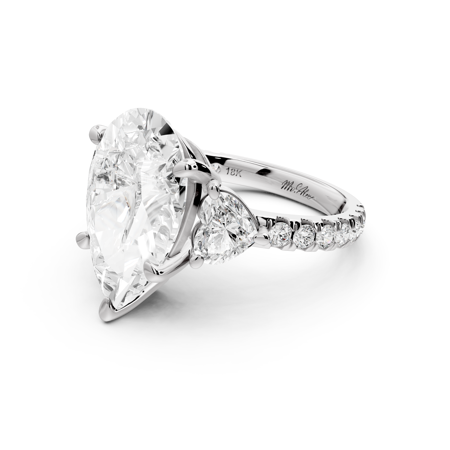 Lily - 5ct Engagement Ring 14k white gold