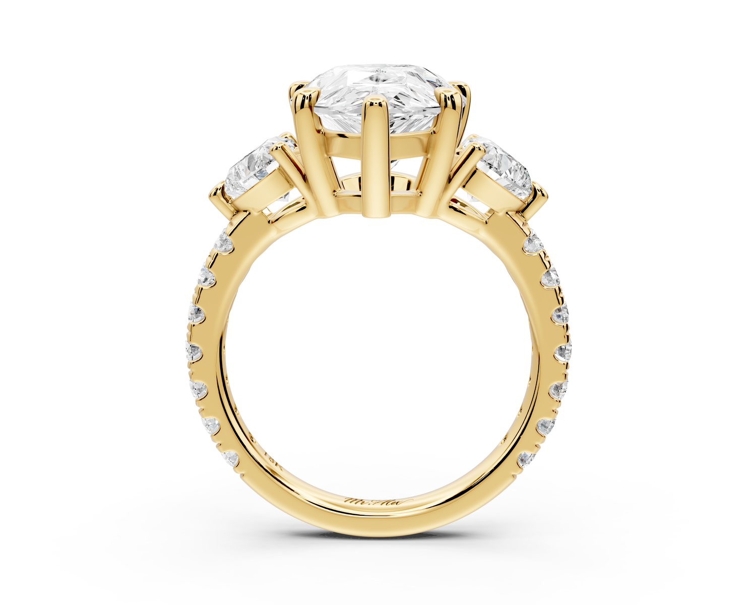 Lily - 5ct Engagement Ring 14k yellow gold