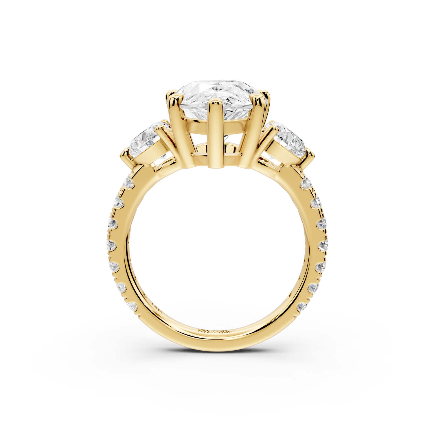 Lily - 5ct Engagement Ring 14k yellow gold