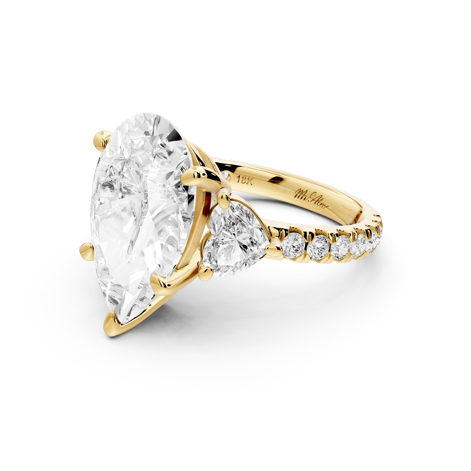 Lily - 5ct Engagement Ring 14k yellow gold