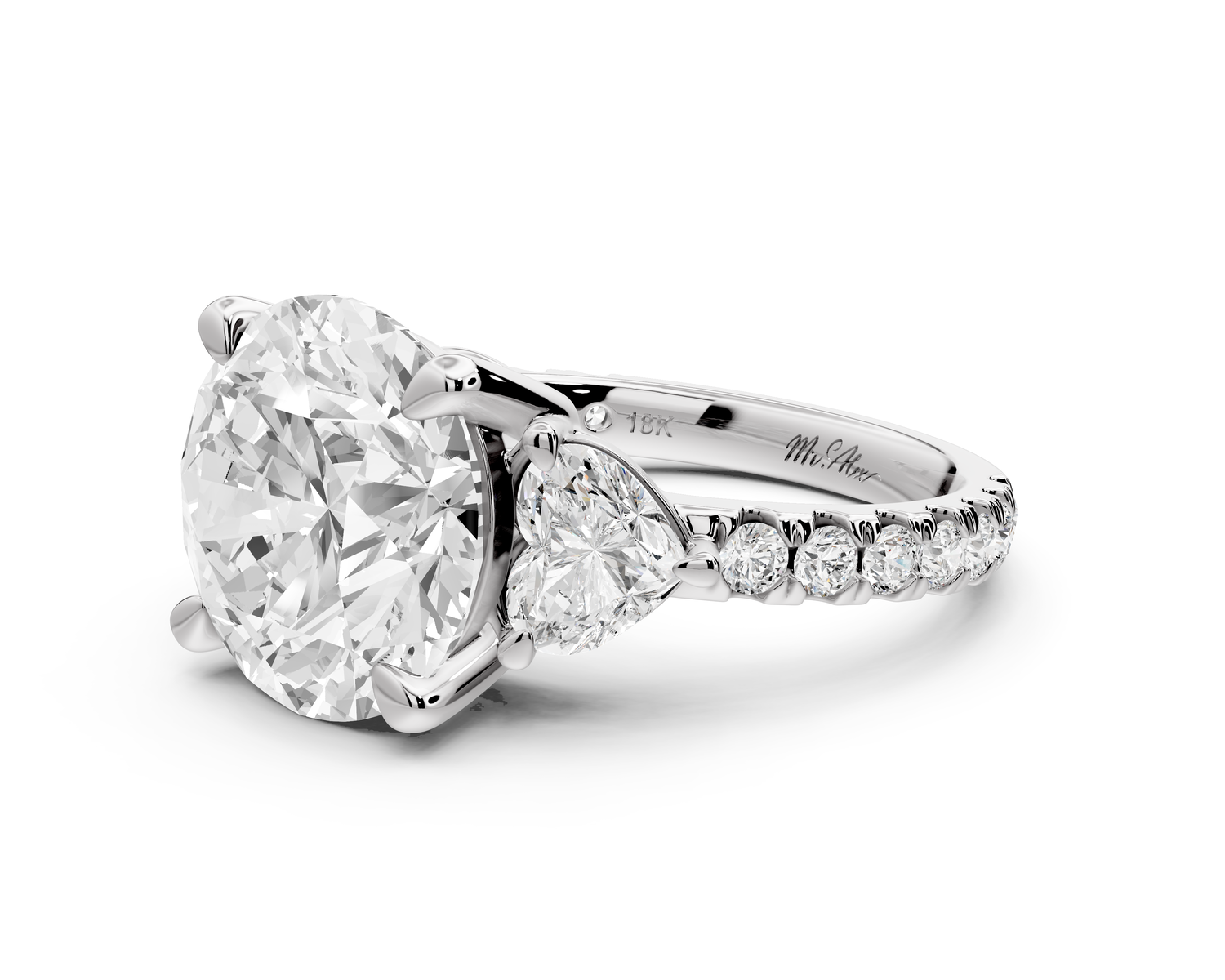 Lily - 5ct Engagement Ring 14k white gold