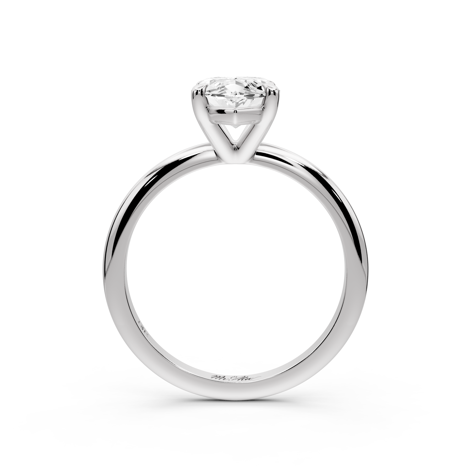 Odessa - 2ct 14k white gold marquise Knife Edge Solitaire Engagement Ring
