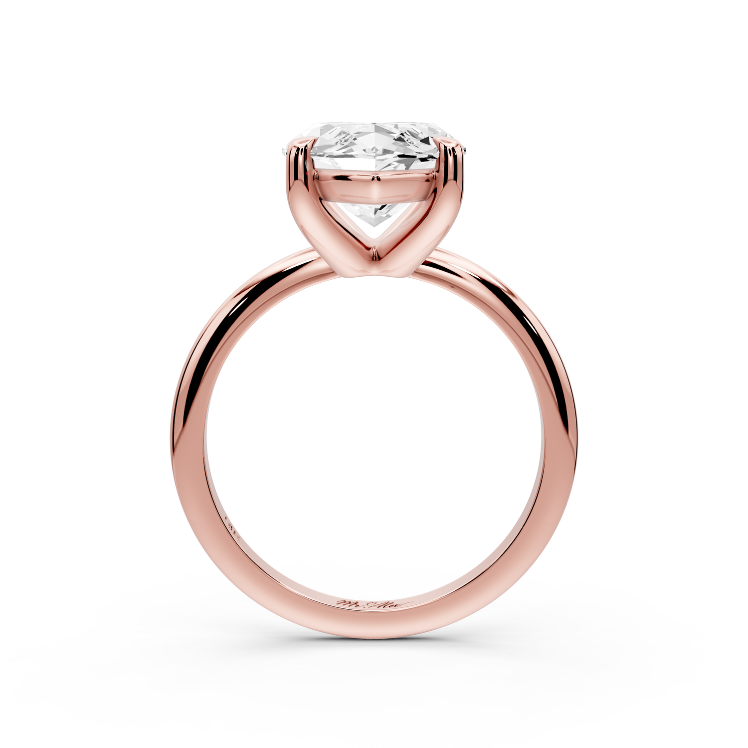Odessa - 5ct 14k rose gold marquise Knife Edge Solitaire Engagement Ring