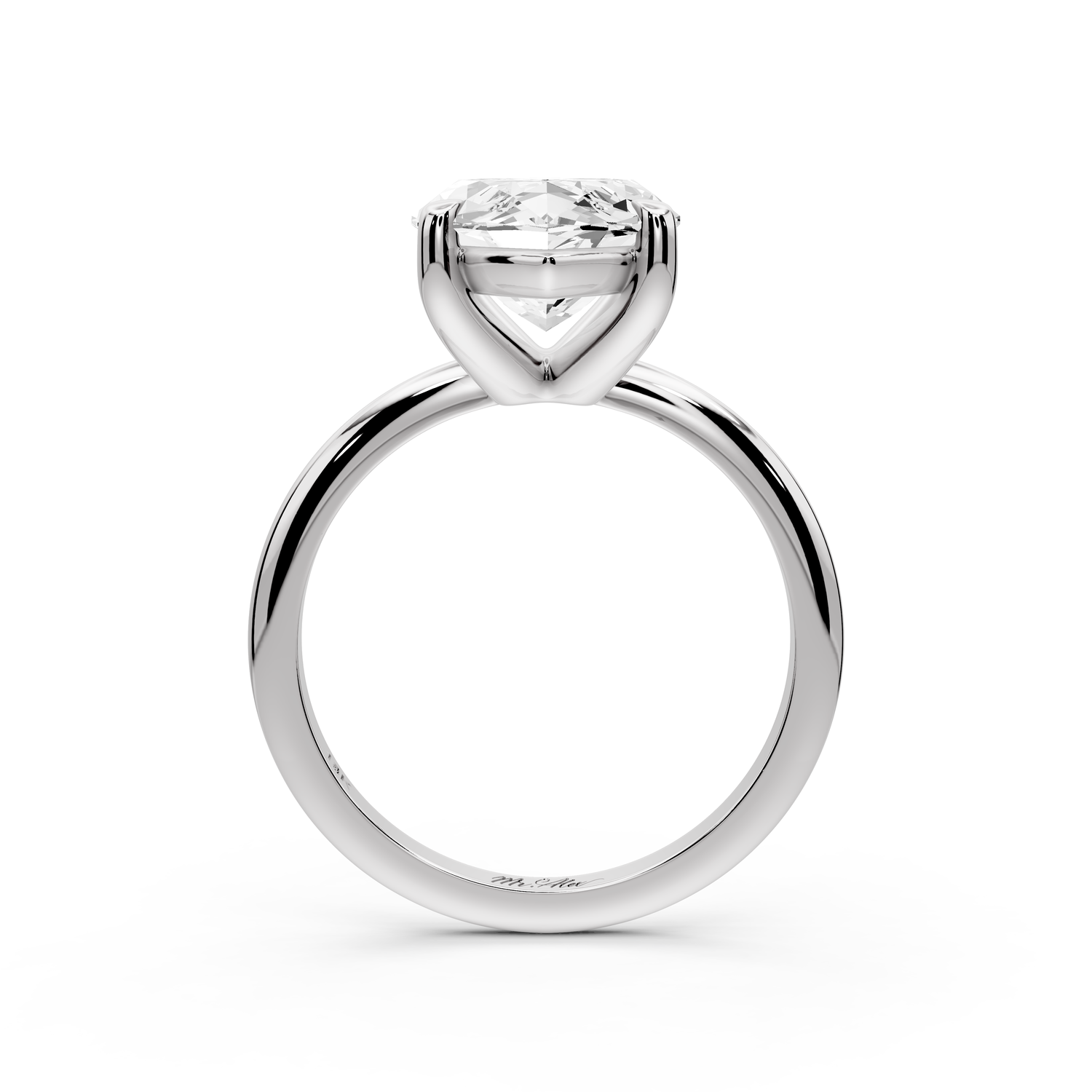 Odessa - 5ct 14k white gold marquise Knife Edge Solitaire Engagement Ring