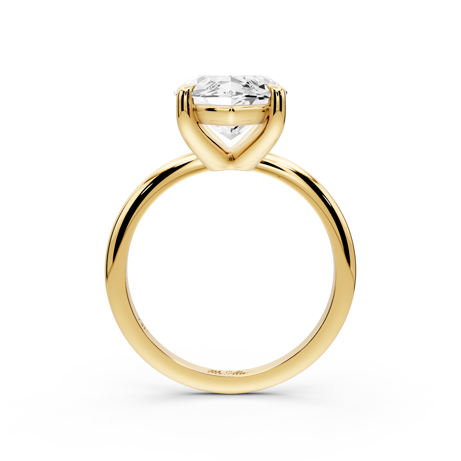 Odessa - 5ct 14k yellow gold marquise Knife Edge Solitaire Engagement Ring