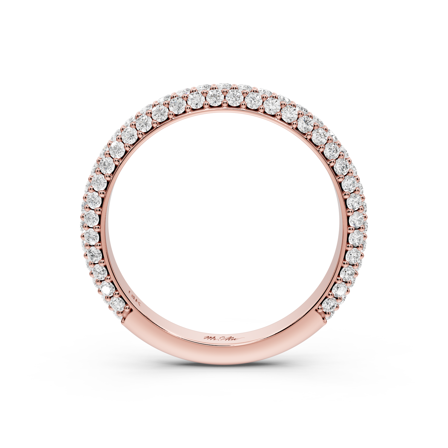 Ellora - 0.63ct 18k rose gold Diamond Pavé Eternity Band Ring