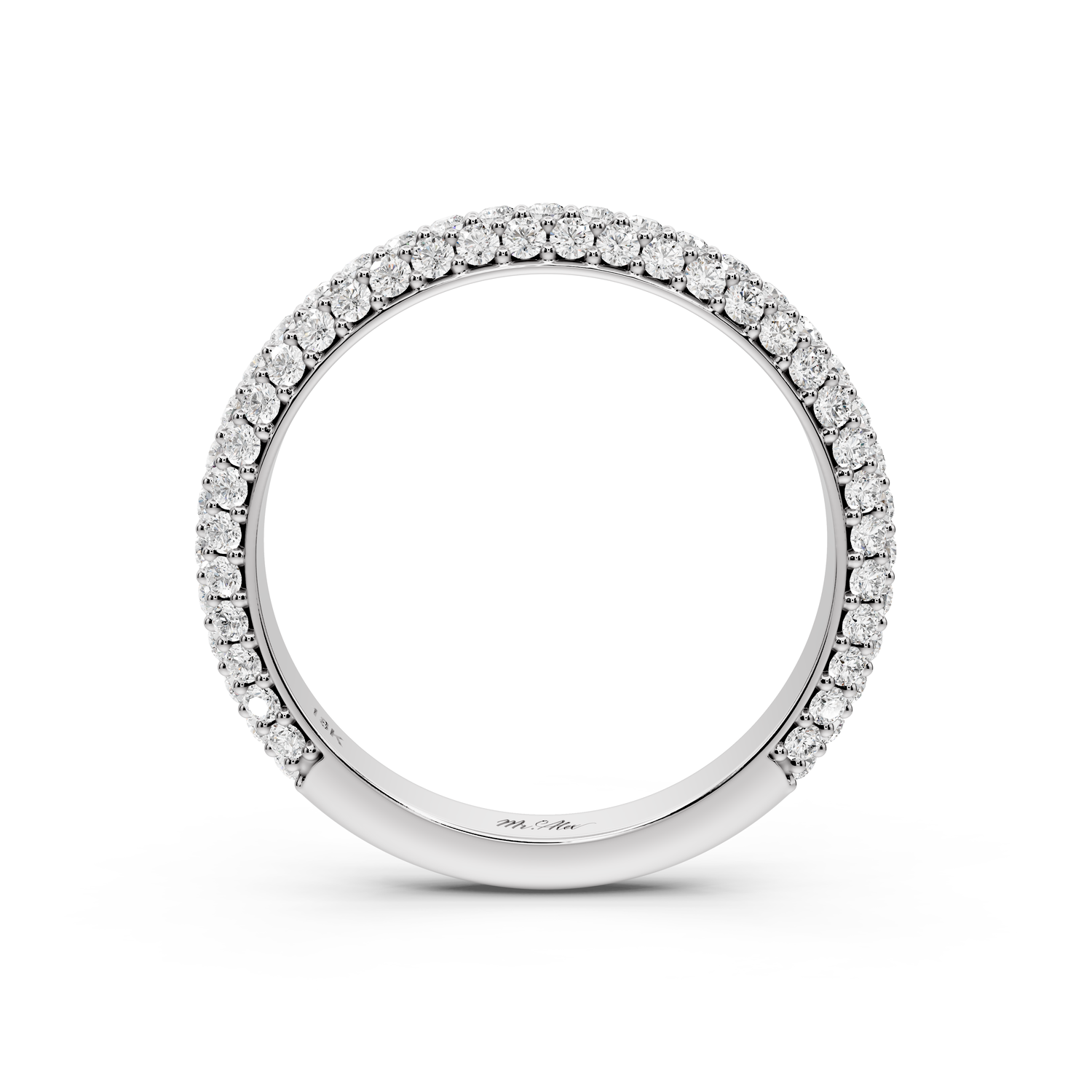 Ellora - 0.63ct 14k white gold Diamond Pavé Eternity Band Ring