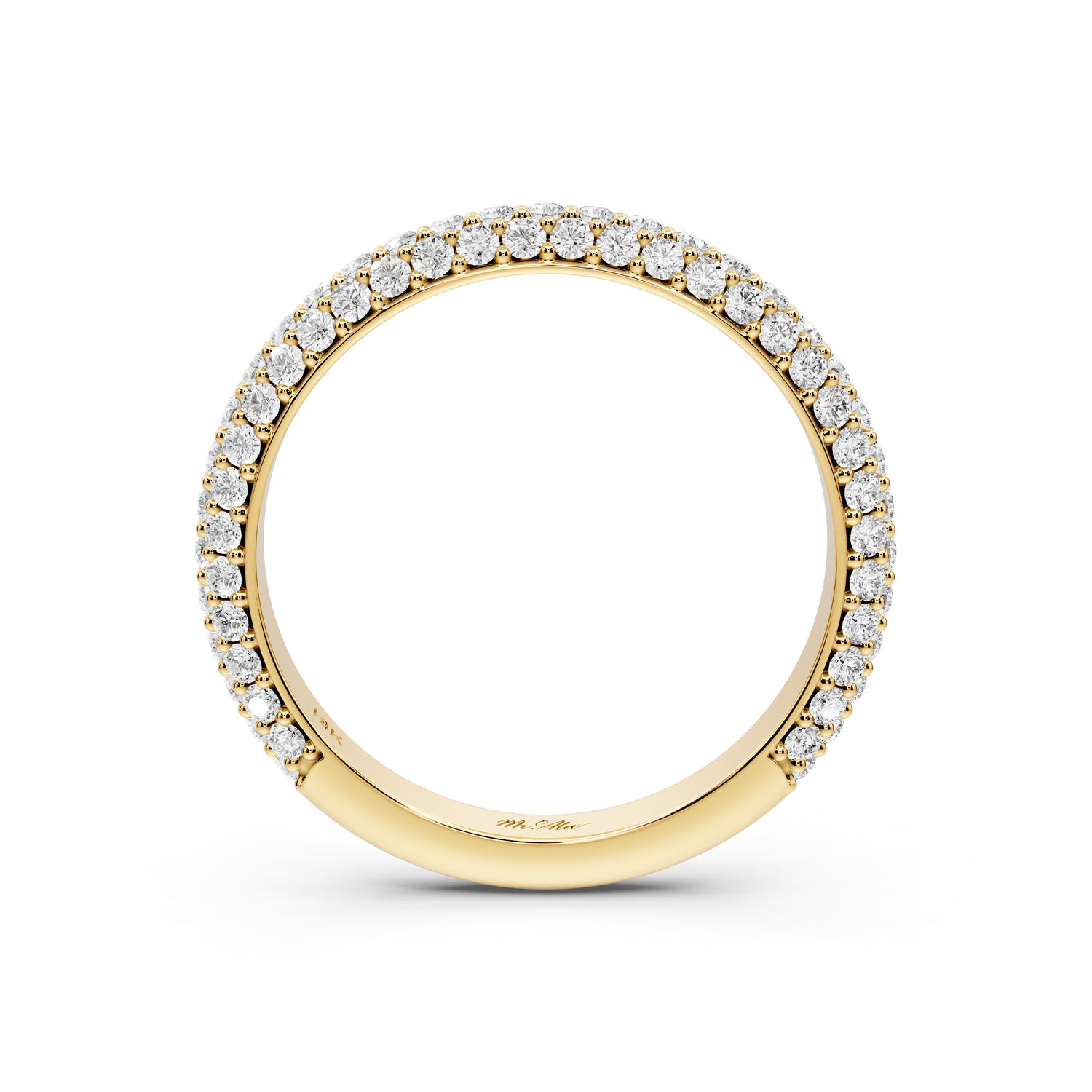 Ellora - 0.63ct 18k yellow gold Diamond Pavé Eternity Band Ring