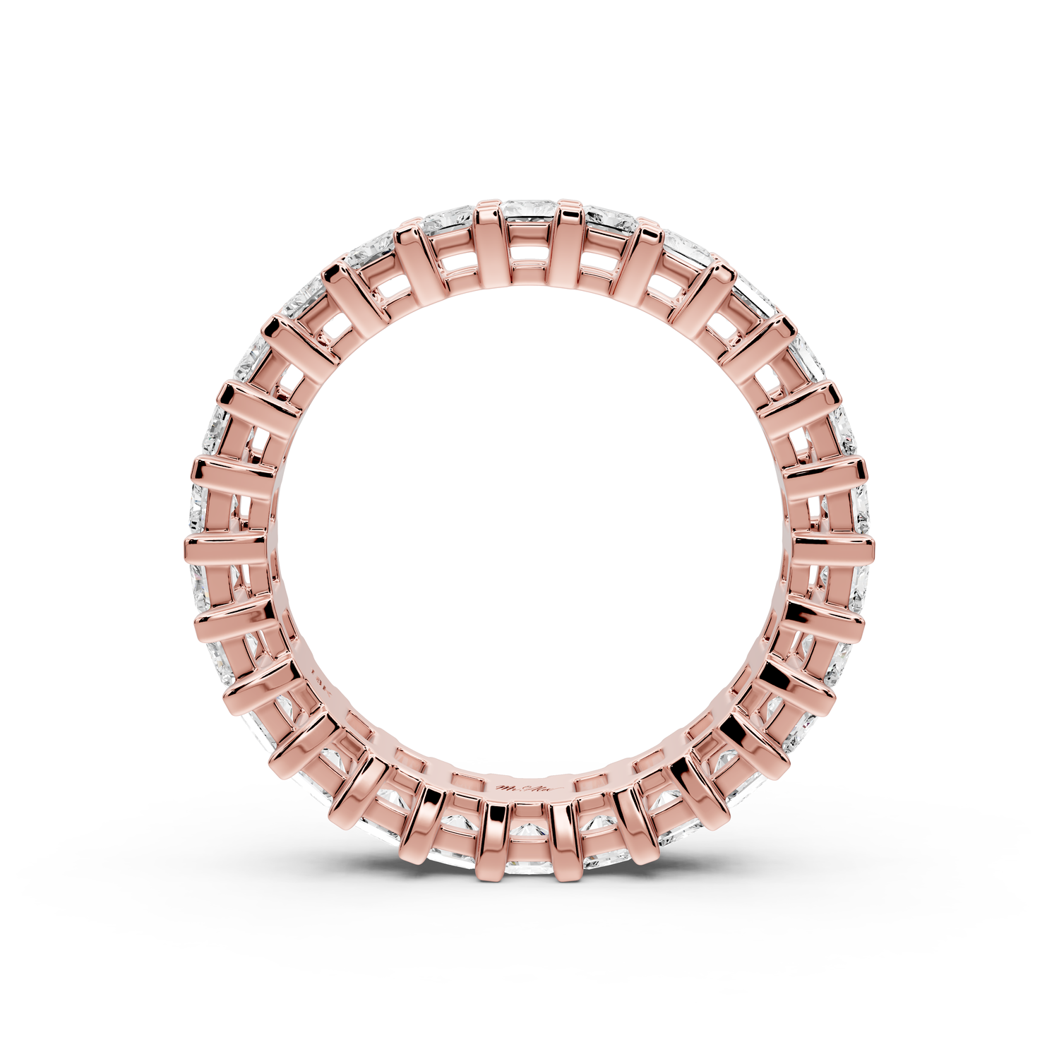 Viena - 3.04ct 14k rose gold Radiant-Cut Diamond Eternity Band Ring