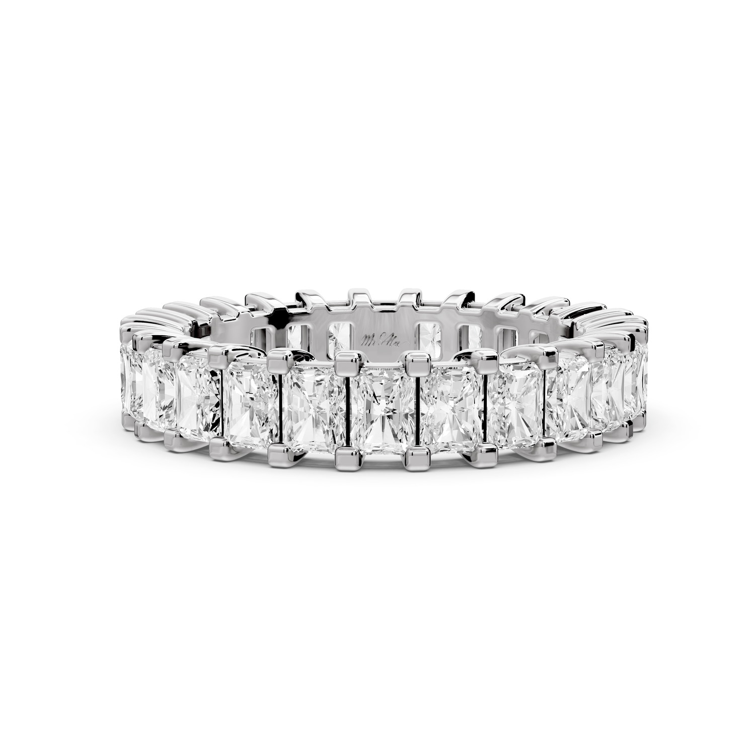 Viena - 3.04ct 18k white gold Radiant-Cut Diamond Eternity Band Ring