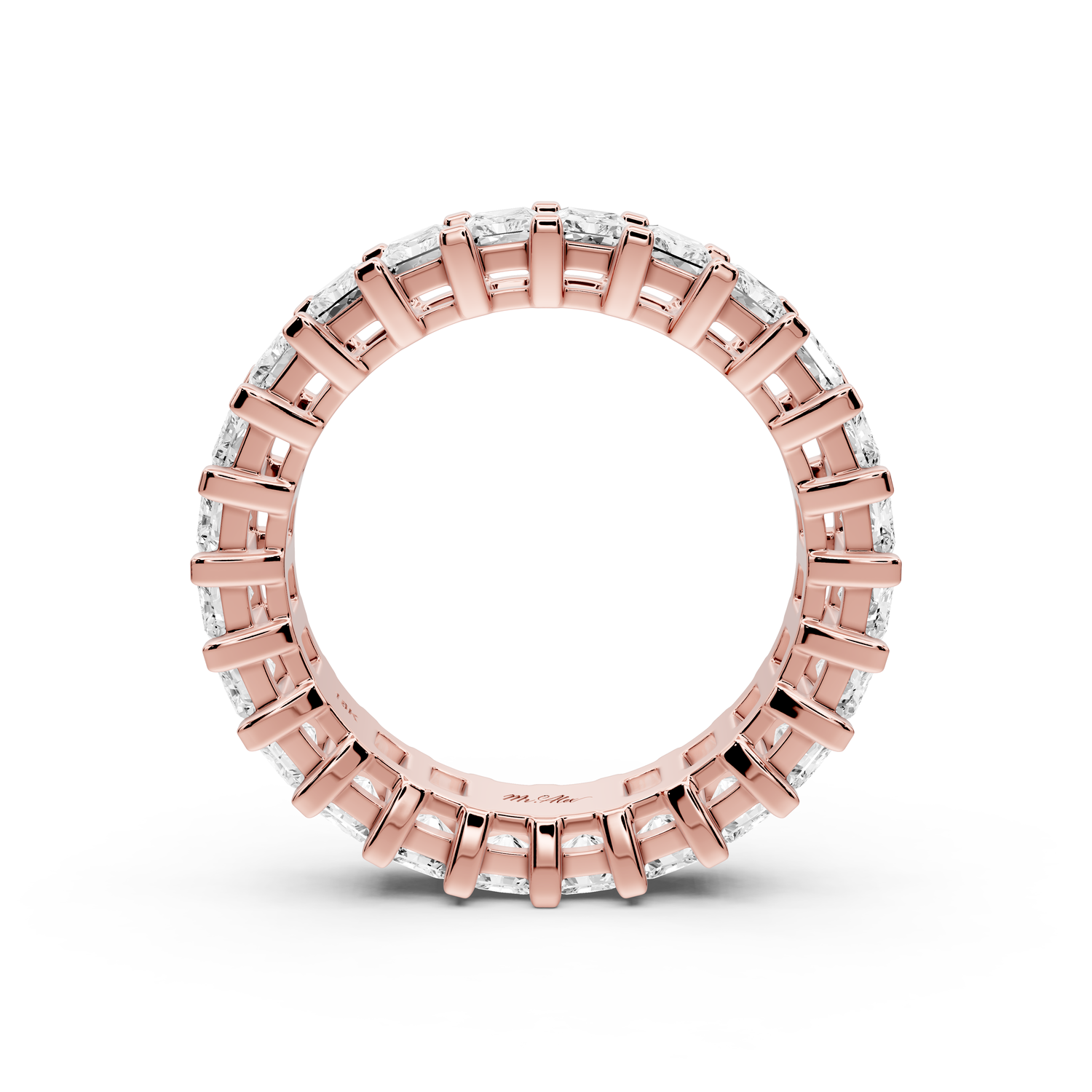 Viena - 4.09ct 14k rose gold Radiant-Cut Diamond Eternity Band Ring