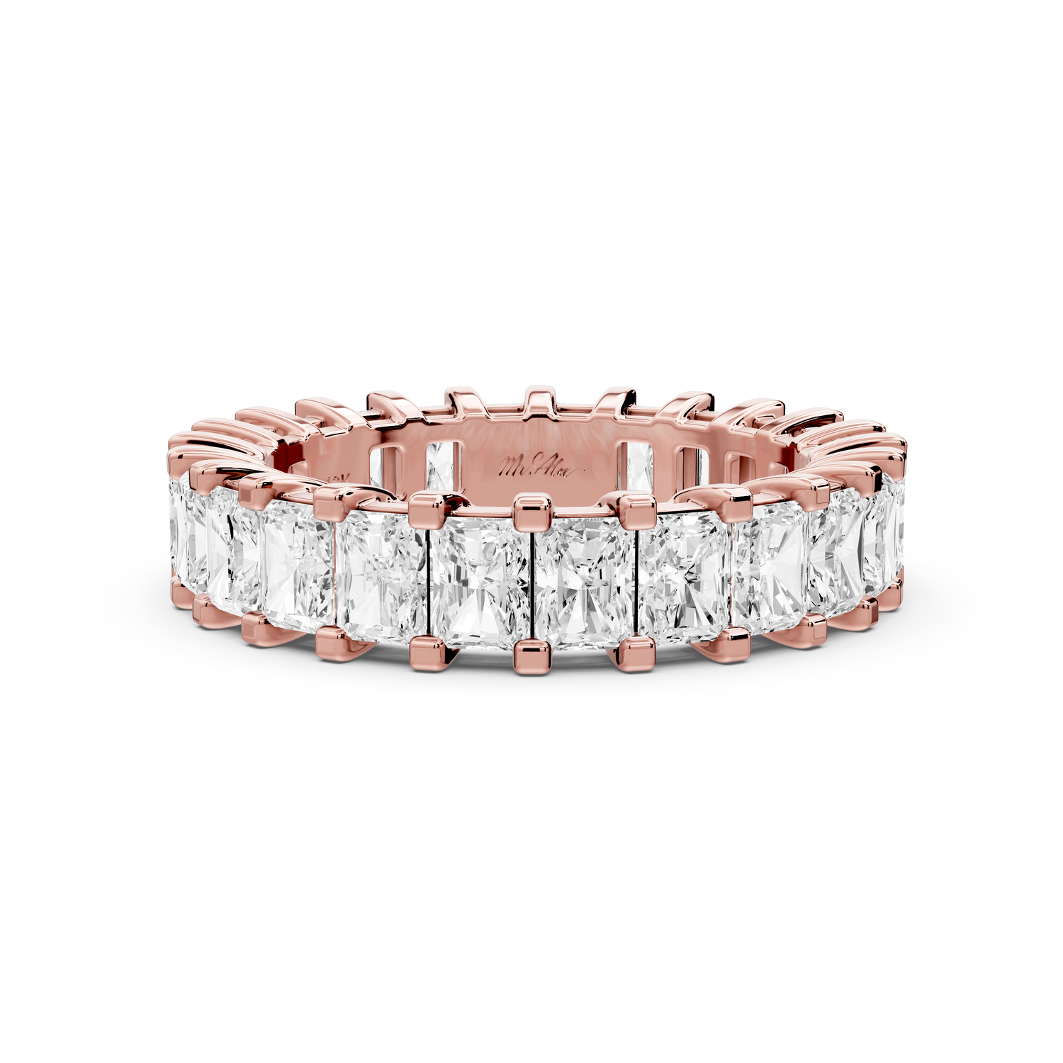 Viena - 4.09ct 14k rose gold Radiant-Cut Diamond Eternity Band Ring