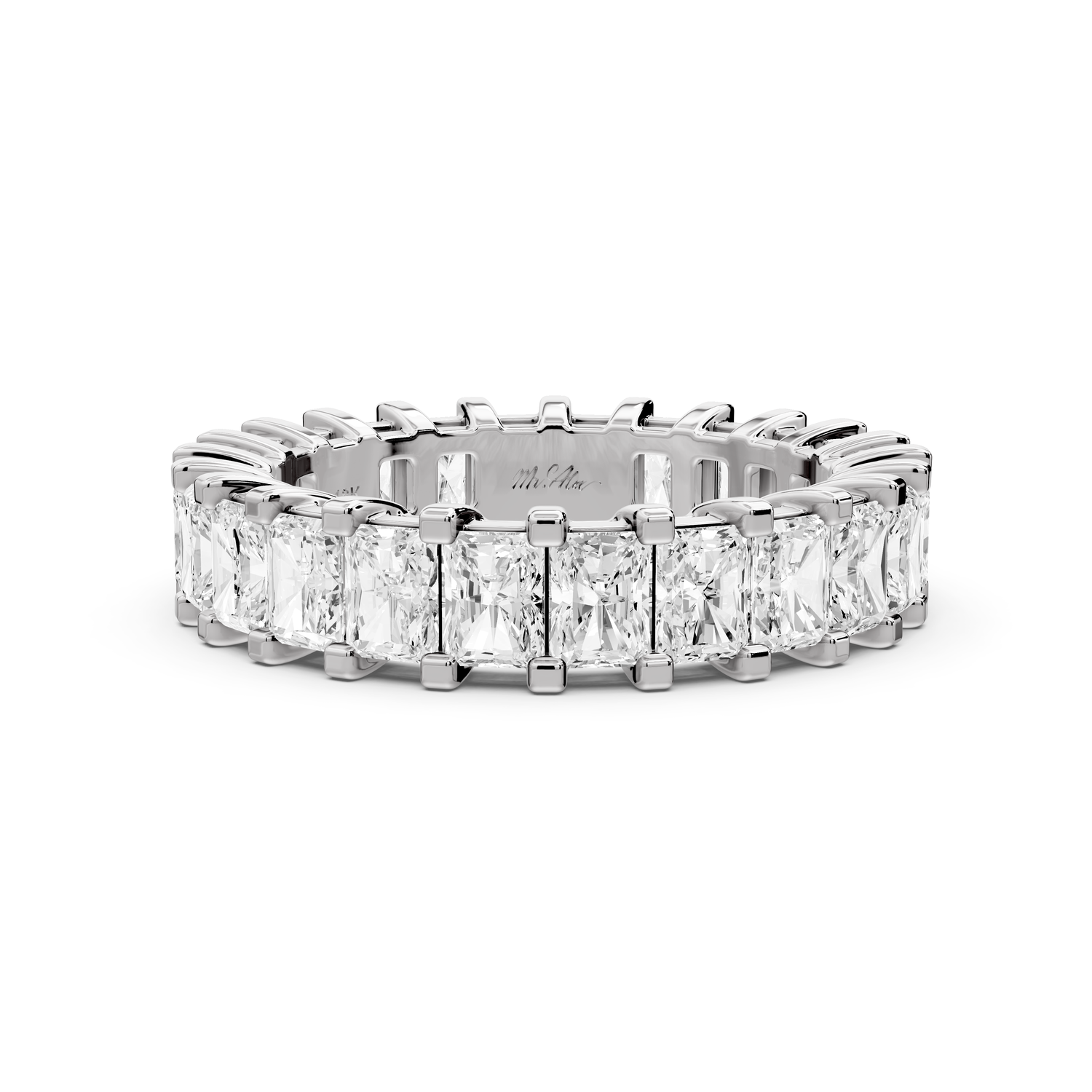 Viena - 4.09ct 14k white gold Radiant-Cut Diamond Eternity Band Ring