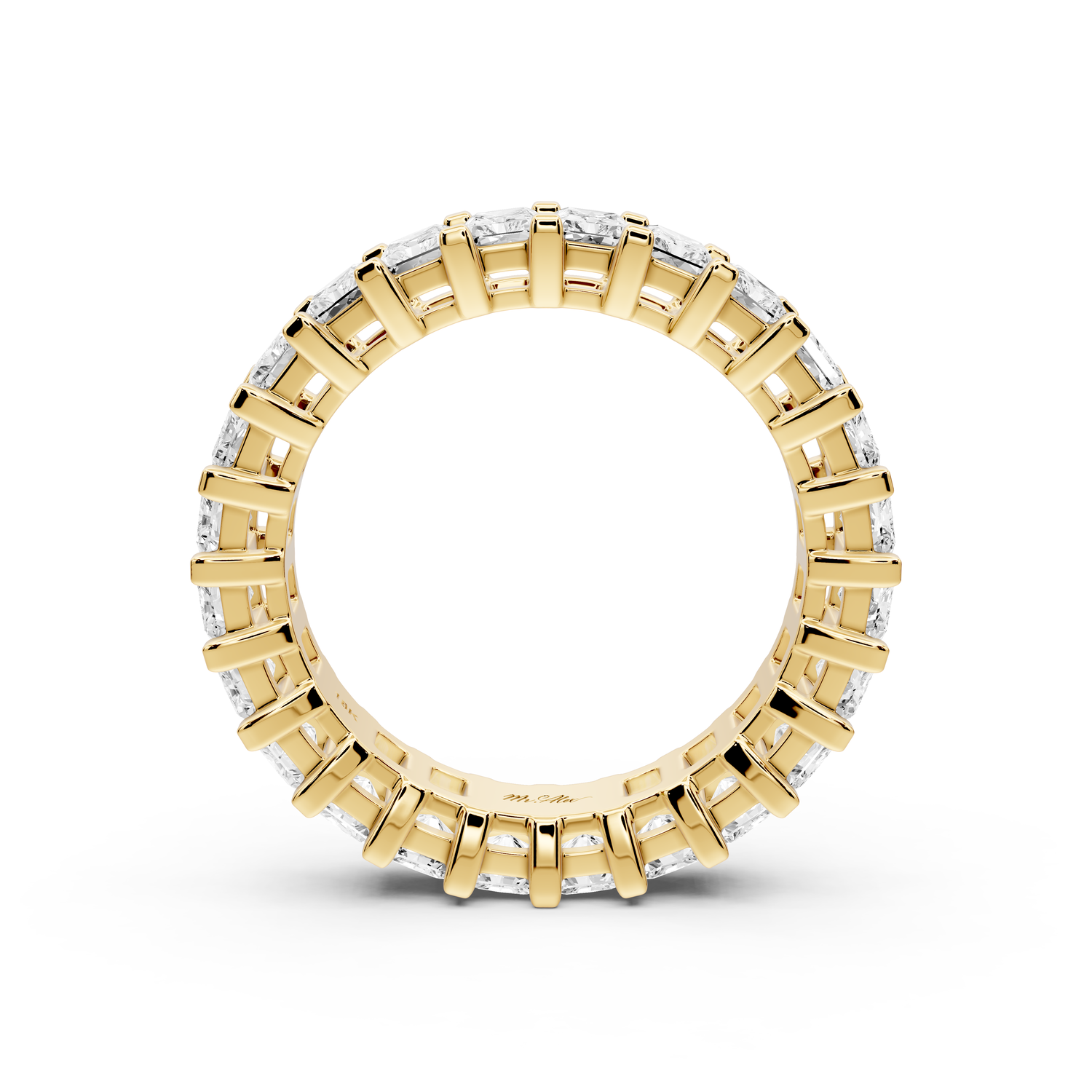 Viena - 4.09ct 18k yellow gold Radiant-Cut Diamond Eternity Band Ring