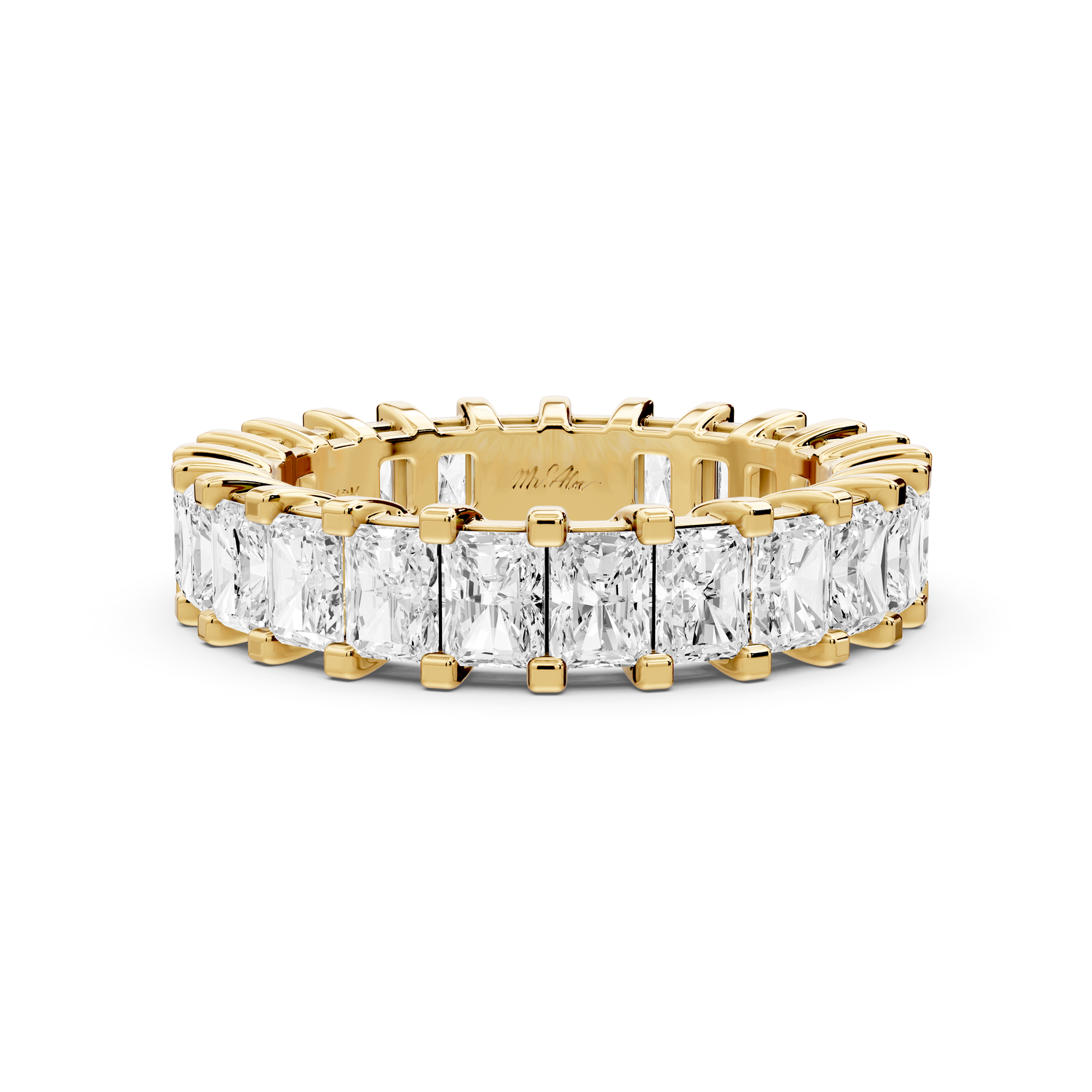Viena - 4.09ct 18k yellow gold Radiant-Cut Diamond Eternity Band Ring