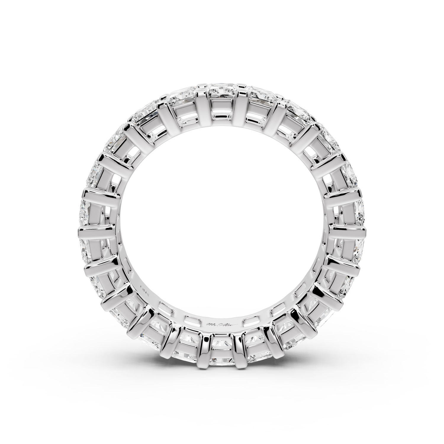 Viena - 5ct 14k white gold Radiant-Cut Diamond Eternity Band Ring