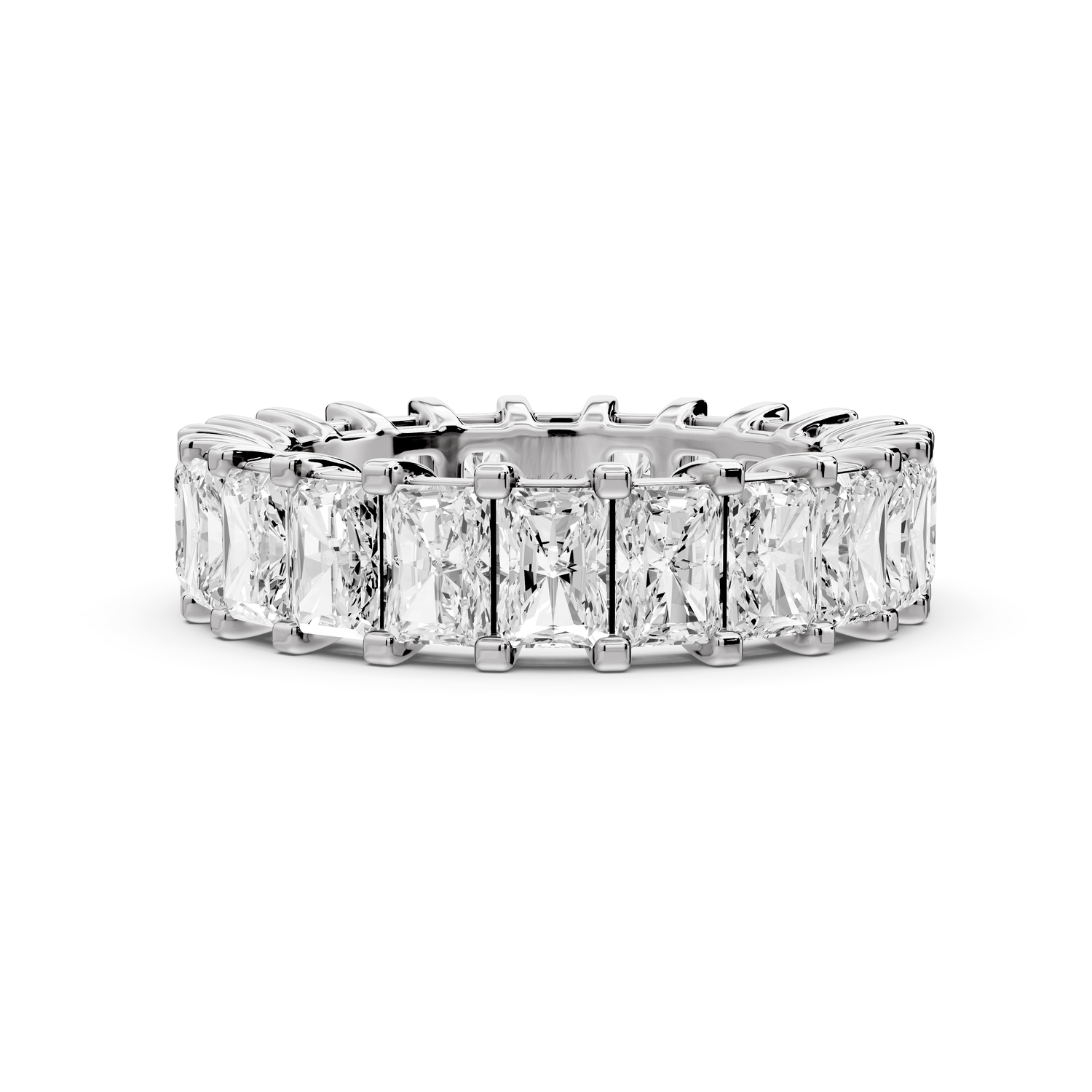 Viena - 5ct 18k white gold Radiant-Cut Diamond Eternity Band Ring