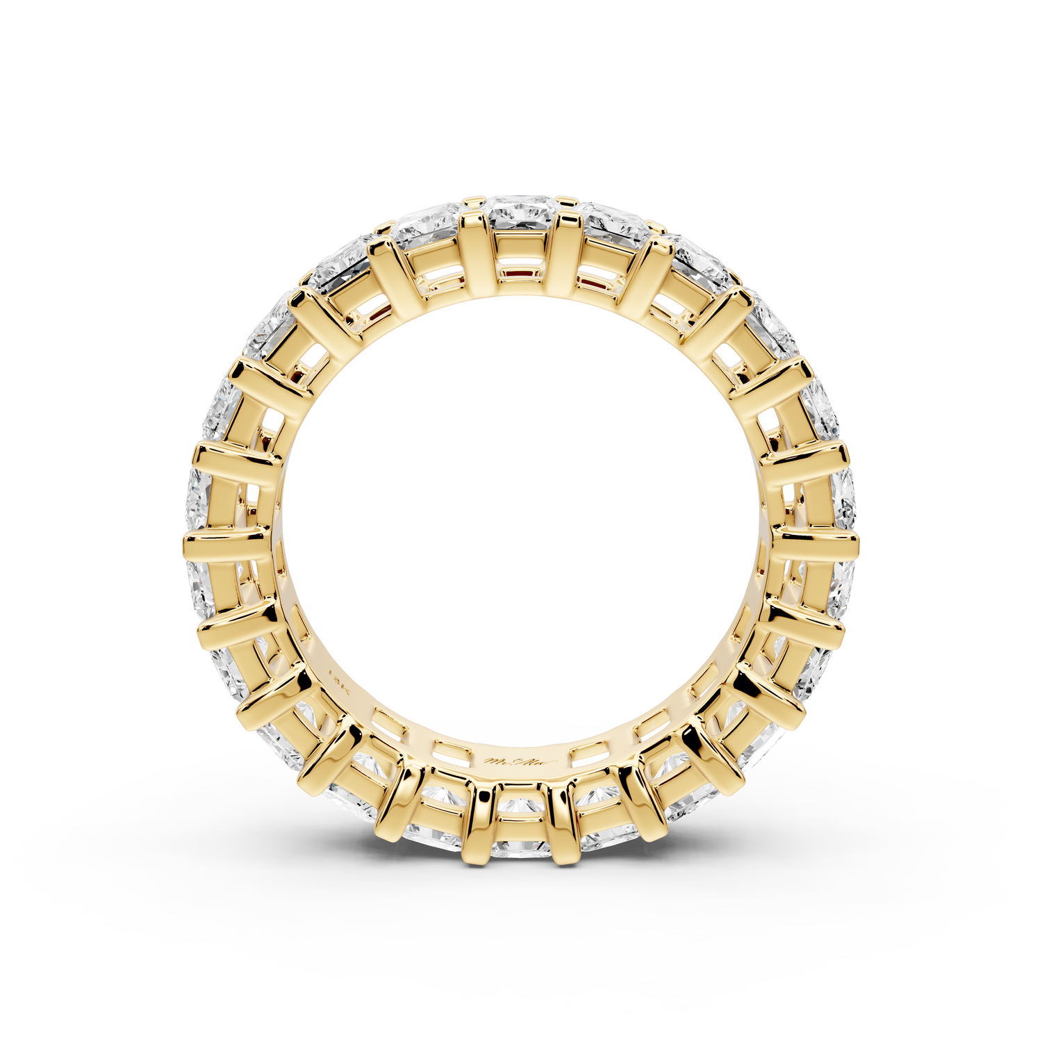 Viena - 5ct 14k yellow gold Radiant-Cut Diamond Eternity Band Ring