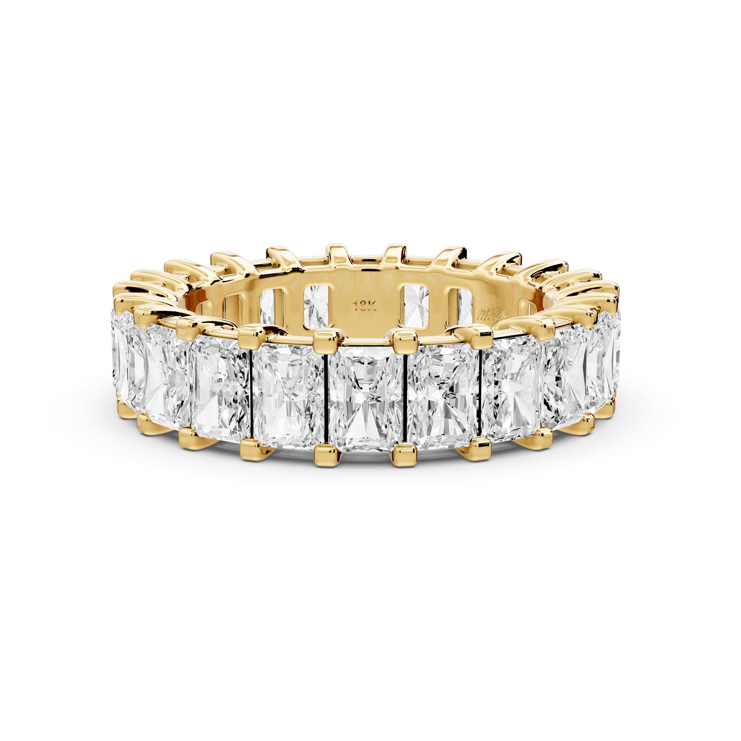 Viena - 5ct 18k yellow gold Radiant-Cut Diamond Eternity Band Ring