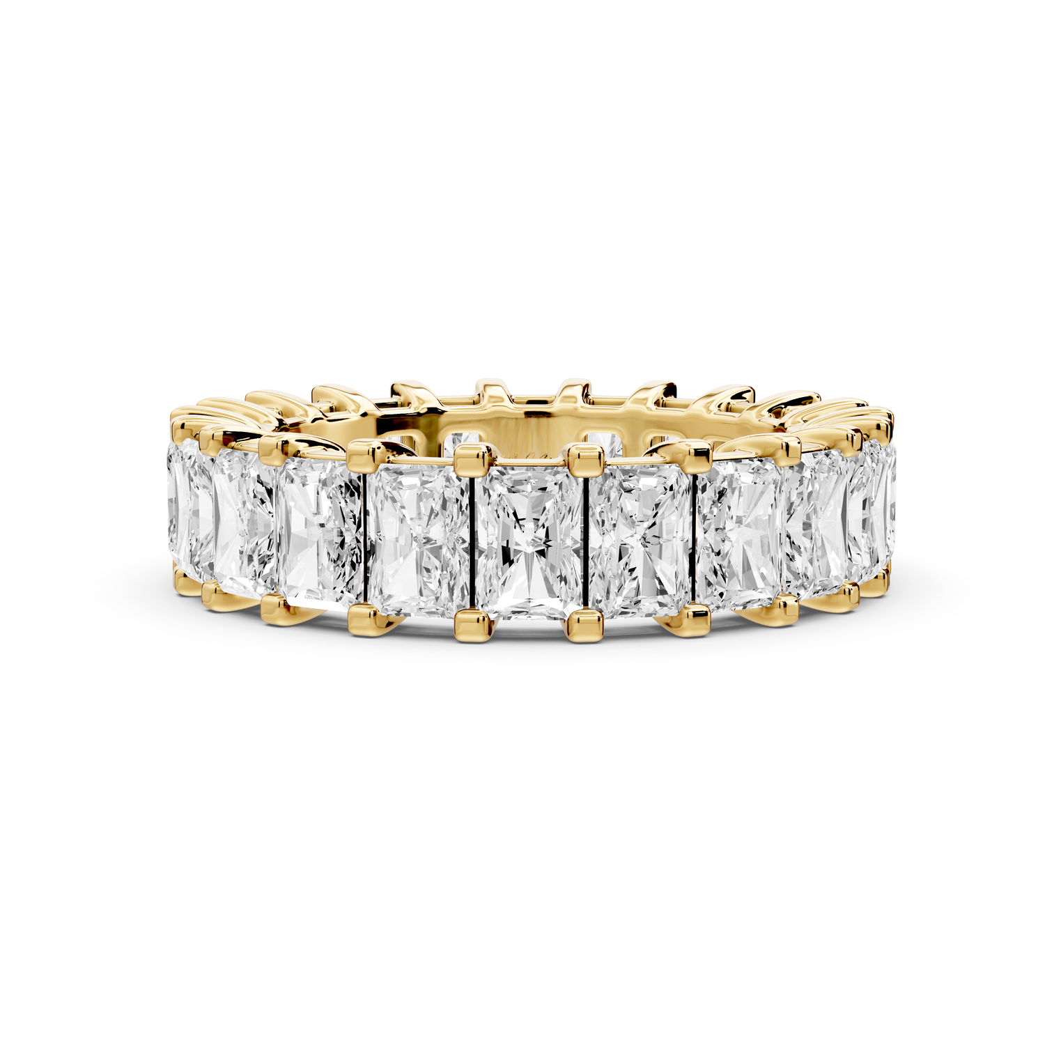 Viena - 5ct 18k yellow gold Radiant-Cut Diamond Eternity Band Ring