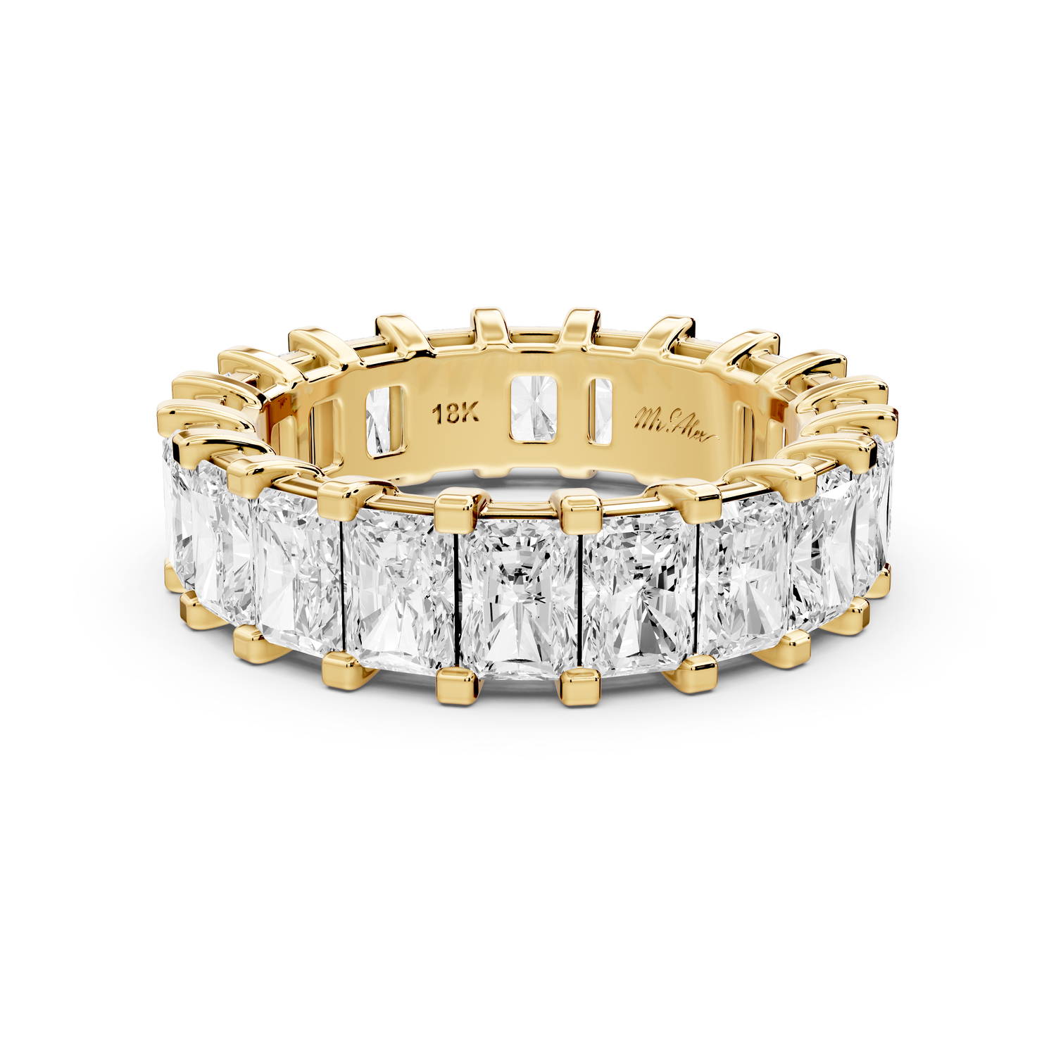 Viena - 5.98ct 14k yellow gold Radiant-Cut Diamond Eternity Band Ring