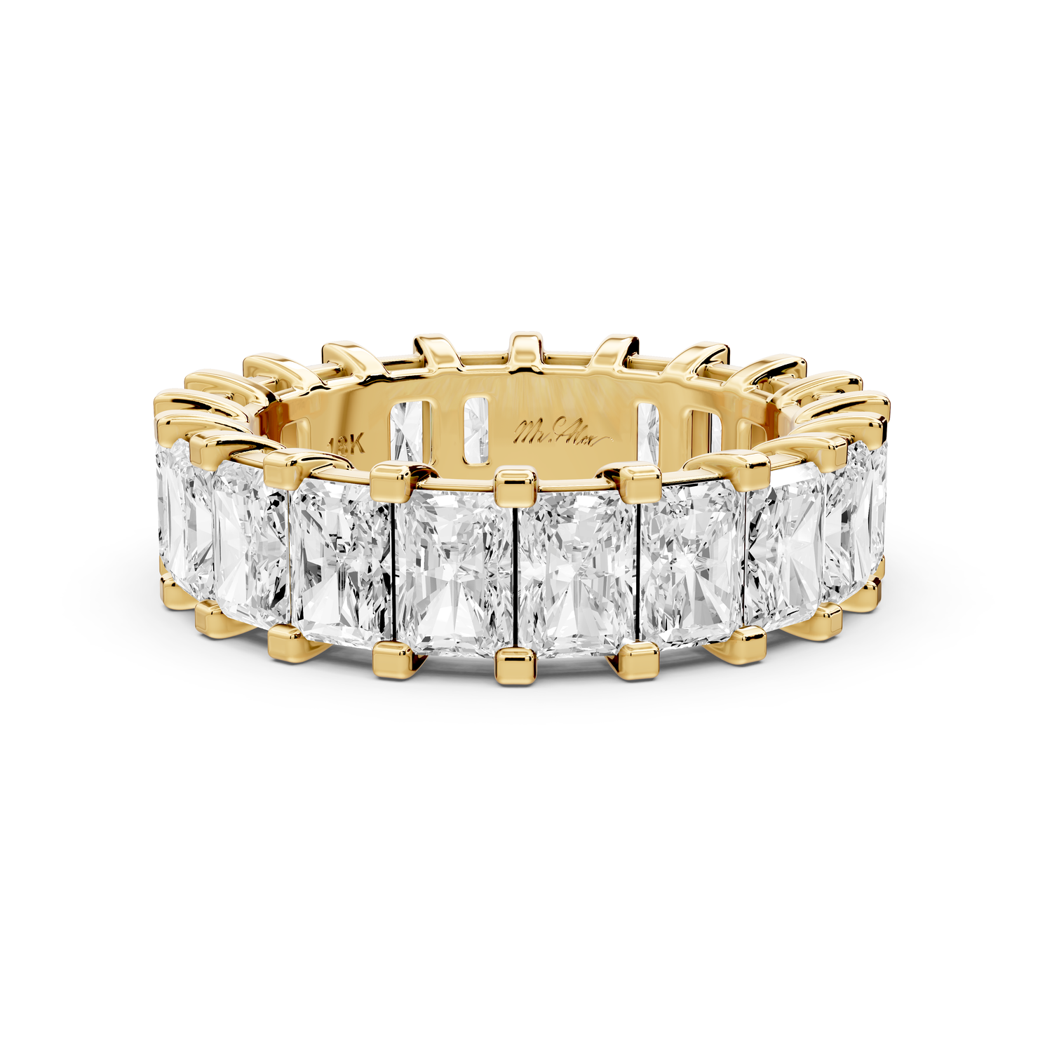 Viena - 5.98ct 14k yellow gold Radiant-Cut Diamond Eternity Band Ring