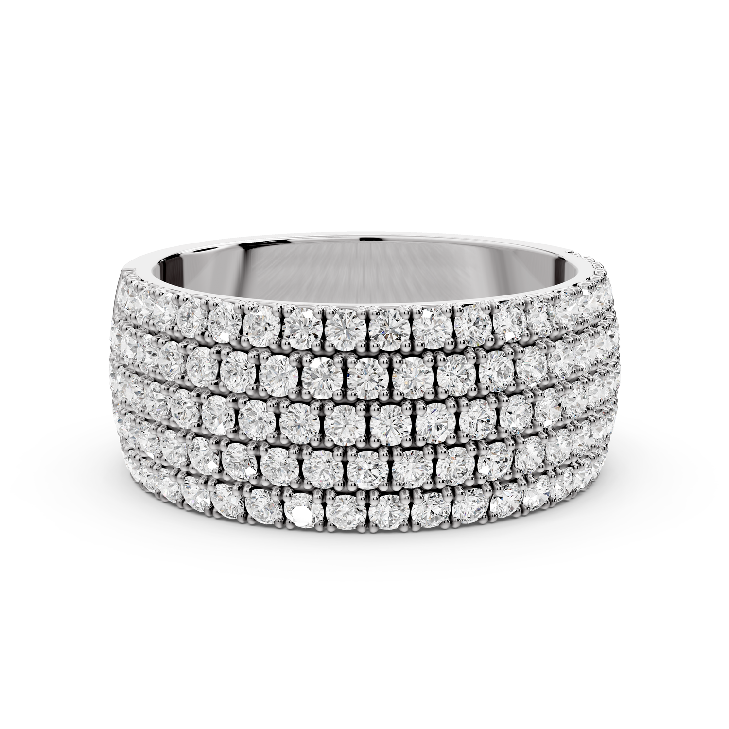 Amira - 1.12ct 18k white gold Diamond Pavé Eternity Band Ring