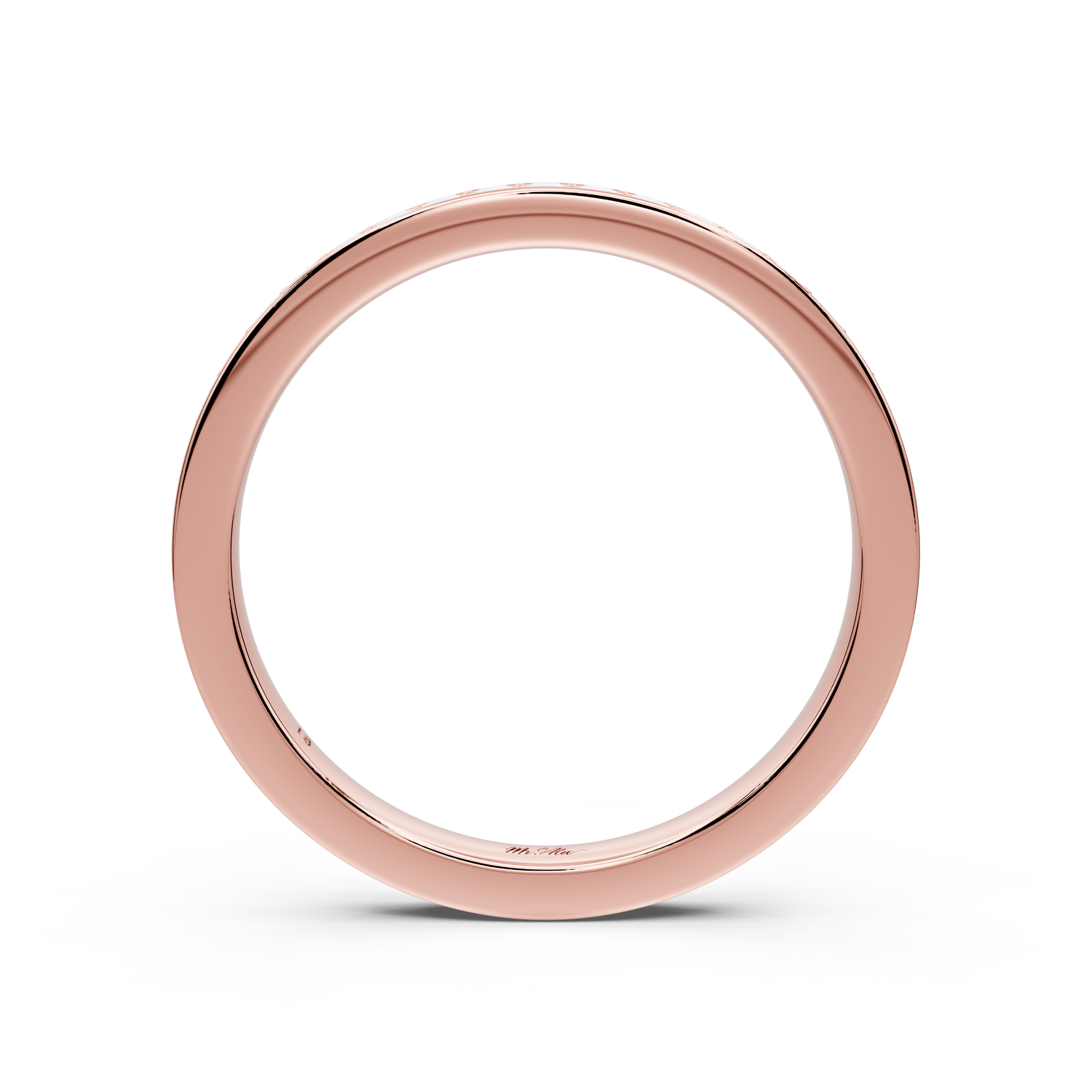 Keira - 0.37ct 14k rose gold Diamond Pavé Wedding Band Ring