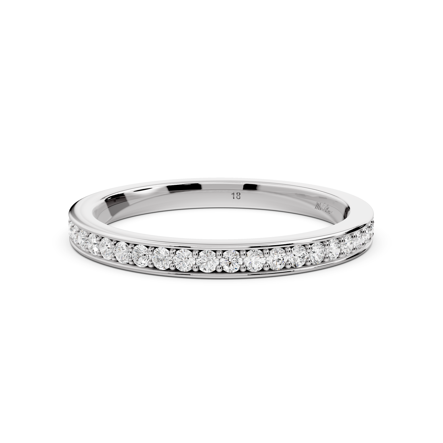 Keira - 0.37ct 14k white gold Diamond Pavé Wedding Band Ring