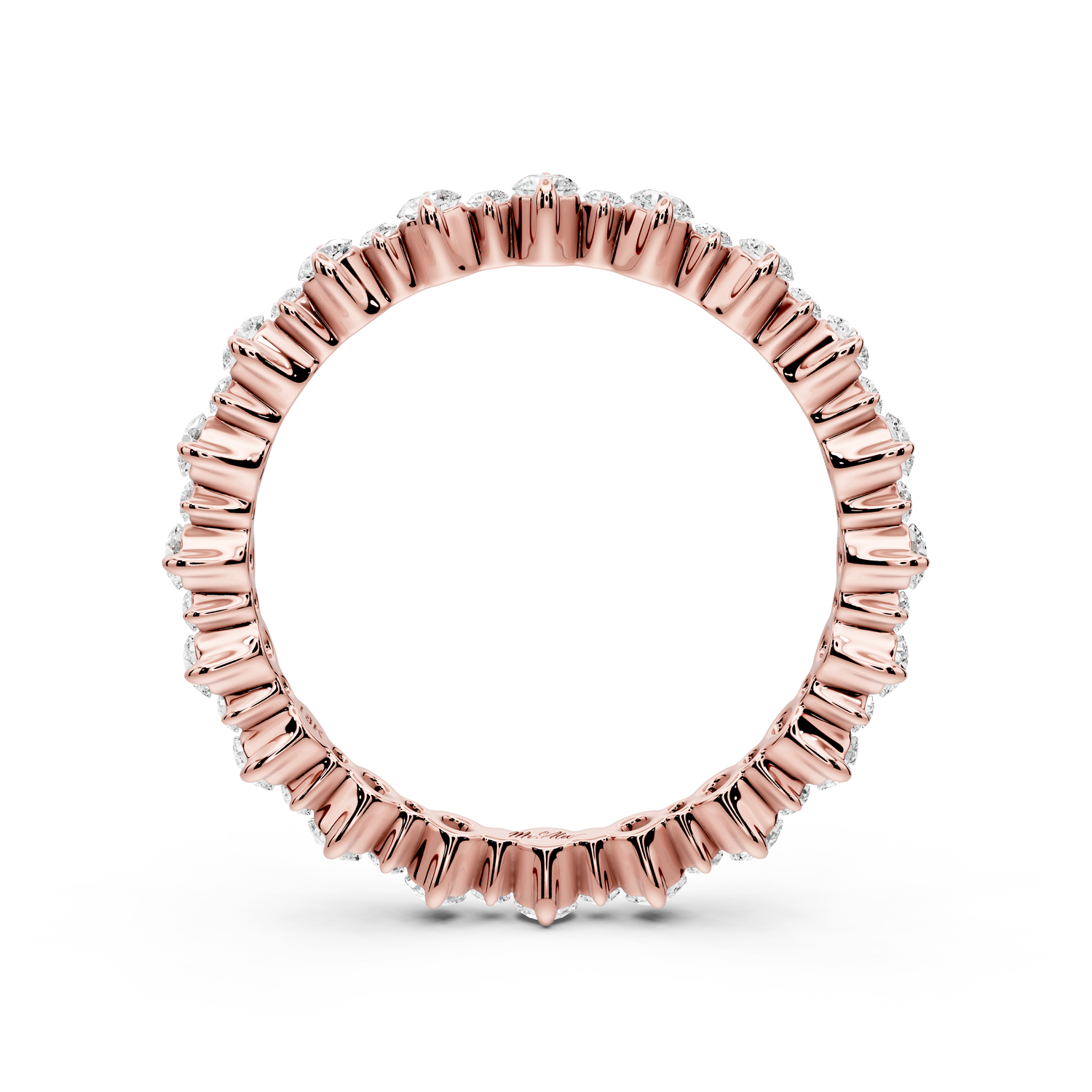 Amara - 0.68ct 14k rose gold Graduated Diamond Eternity Band Ring