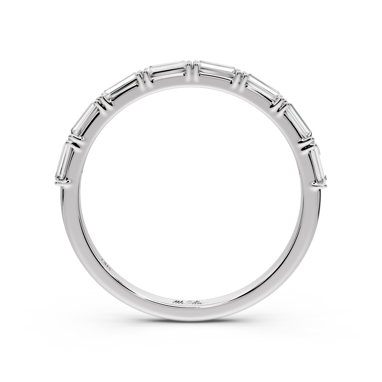 Lorian - 0.37ct 14k white gold Baguette Diamond Eternity Band Ring