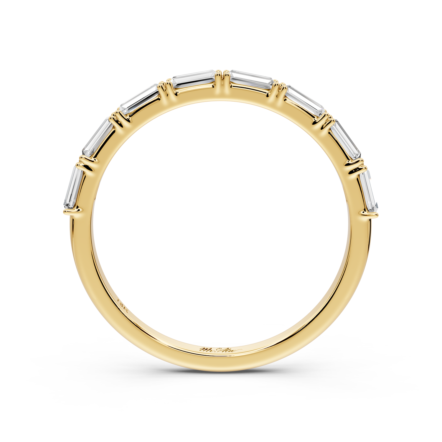 Lorian - 0.37ct 18k yellow gold Baguette Diamond Eternity Band Ring