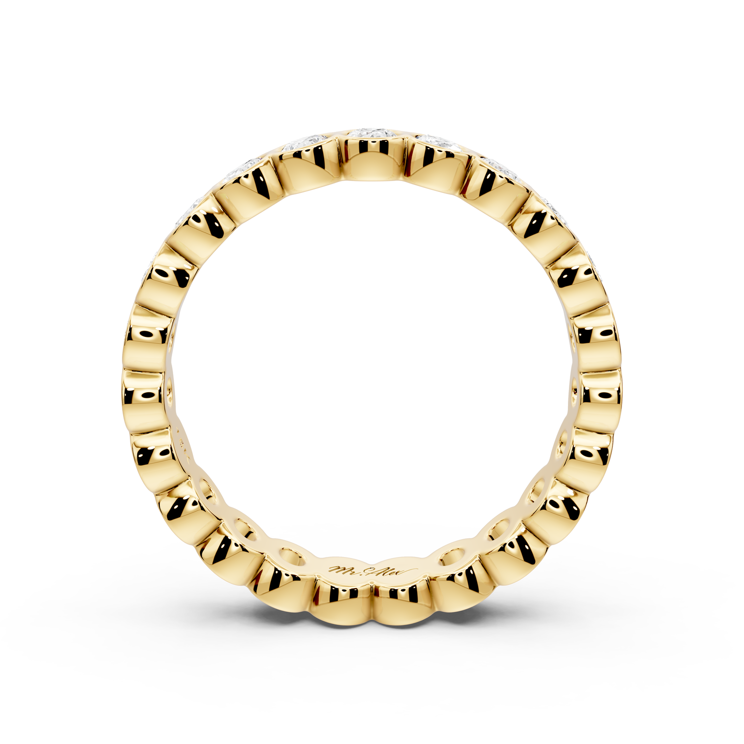 Lian - 1.5ct 14k yellow gold Oval-Cut Diamond Eternity Band Ring