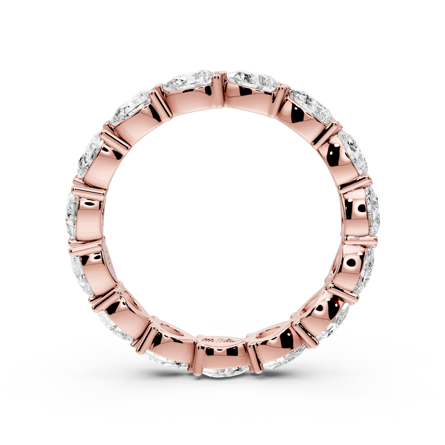 Adar - 1.87ct 14k rose gold Pear-Shaped Diamond Eternity Band Ring