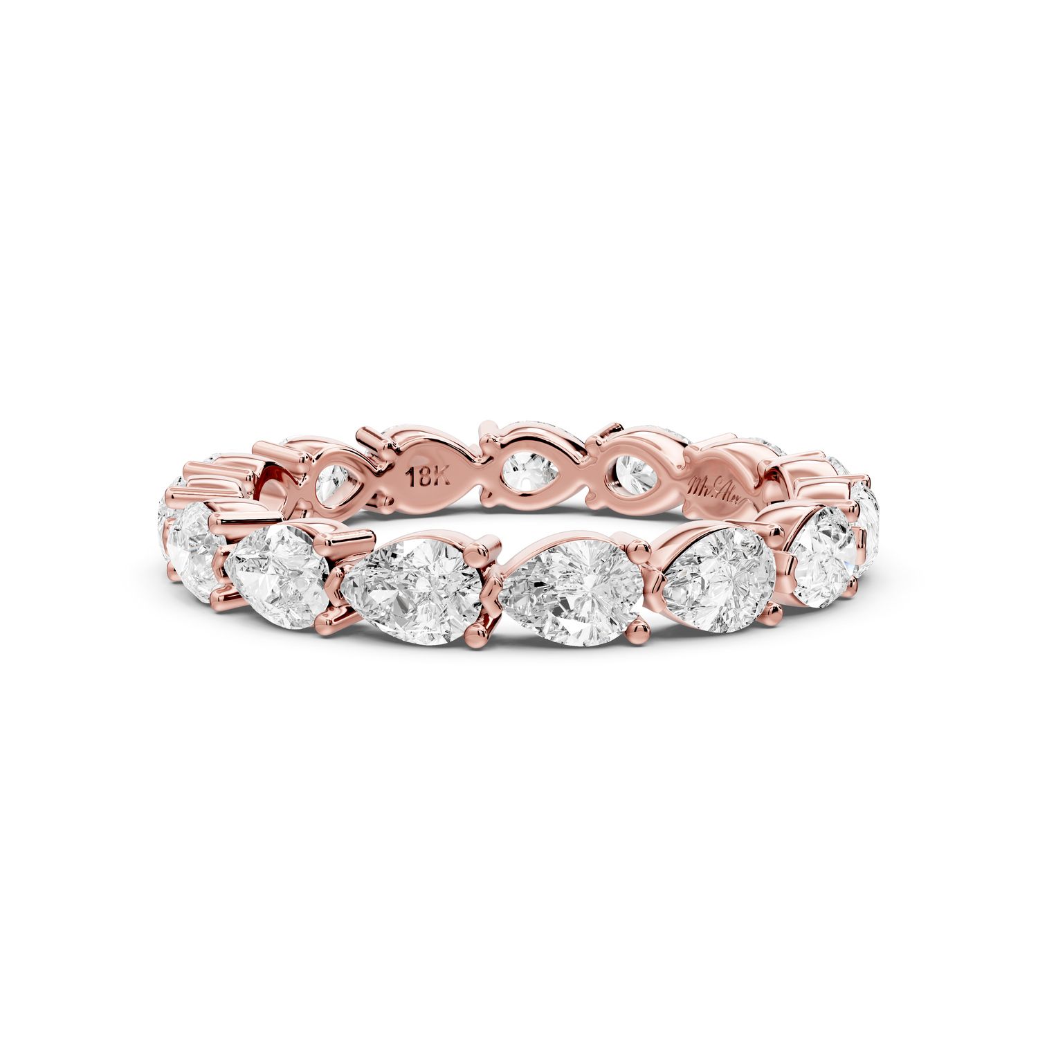 Adar - 1.87ct 18k yellow gold Pear-Shaped Diamond Eternity Band Ring