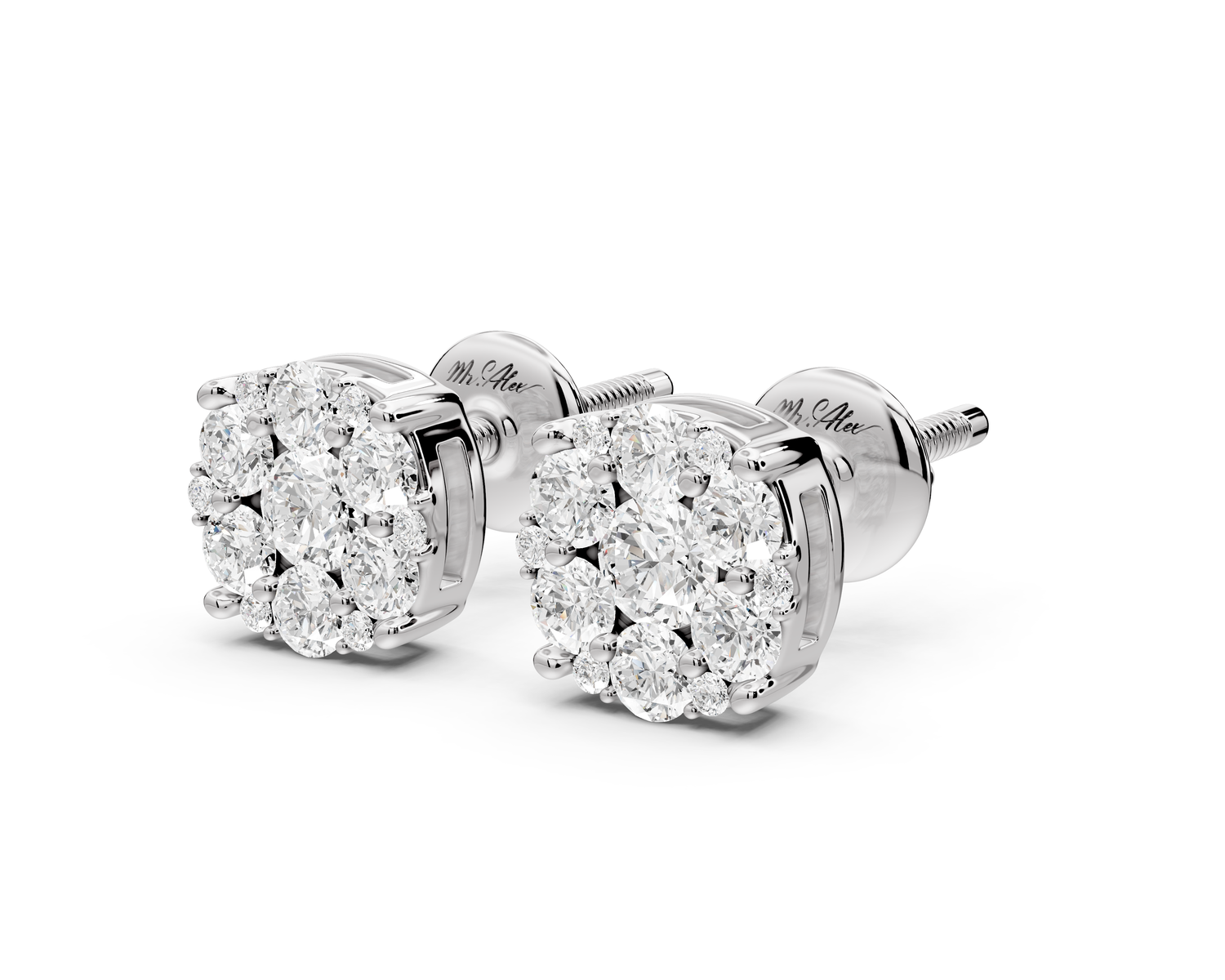 Aria Earrings White Gold