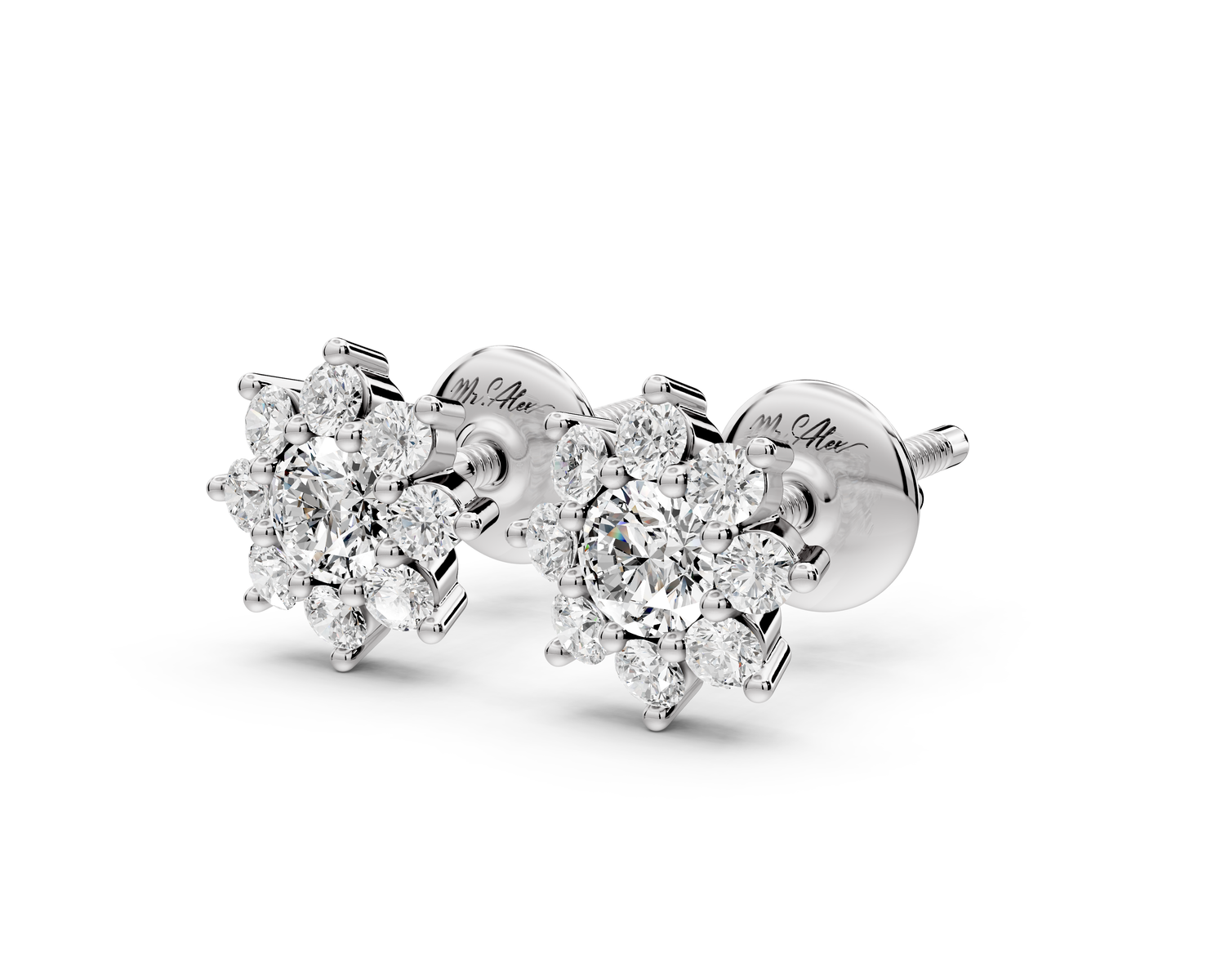 Ivy Earrings White Gold