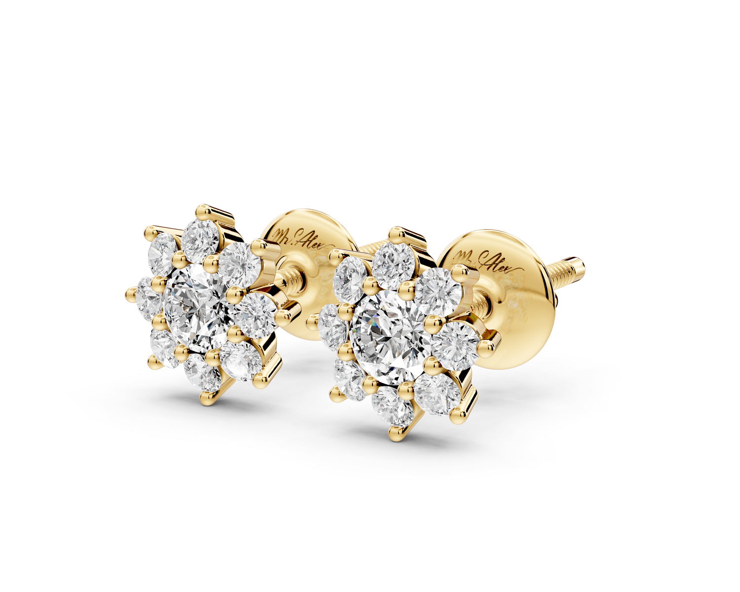 Ivy Earrings Yellow Gold