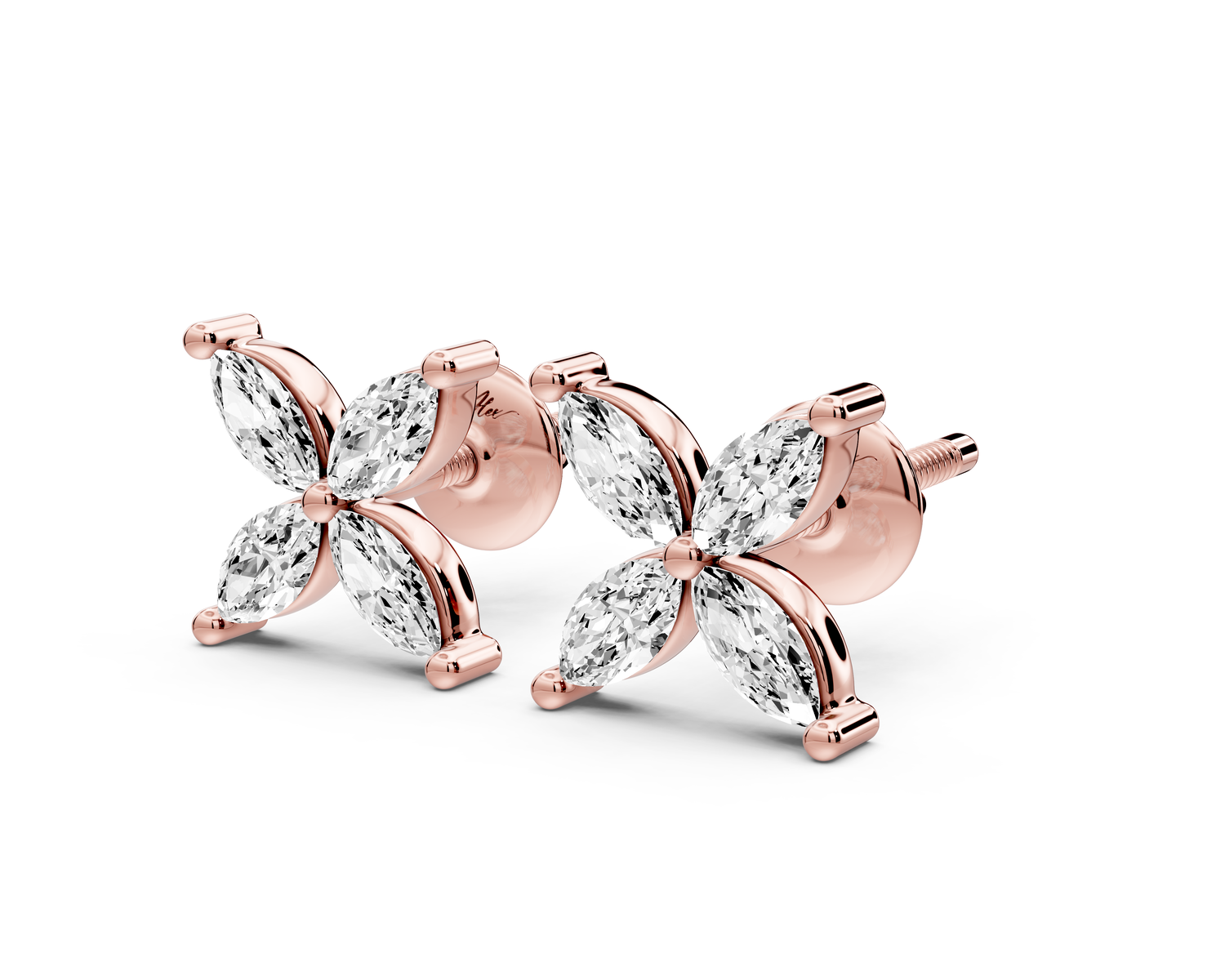 Nora Earrings Rose Gold