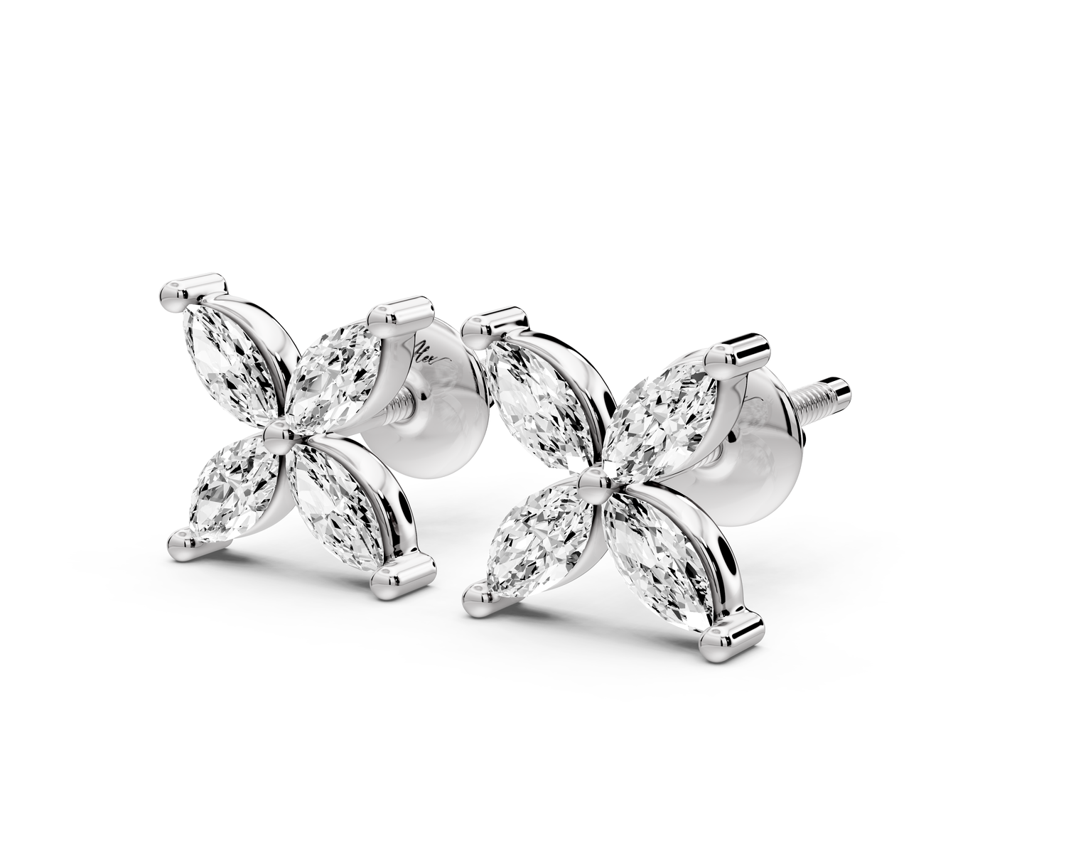 Nora Earrings White Gold