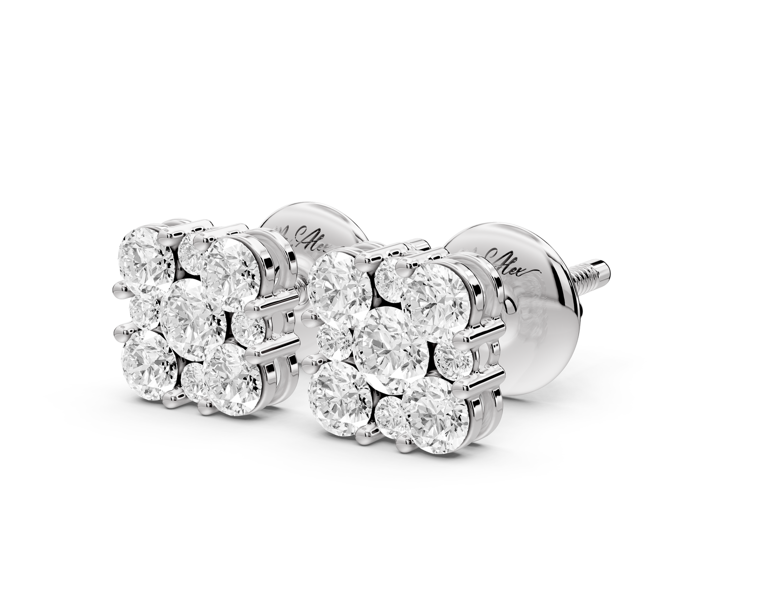 Luna Earrings White Gold