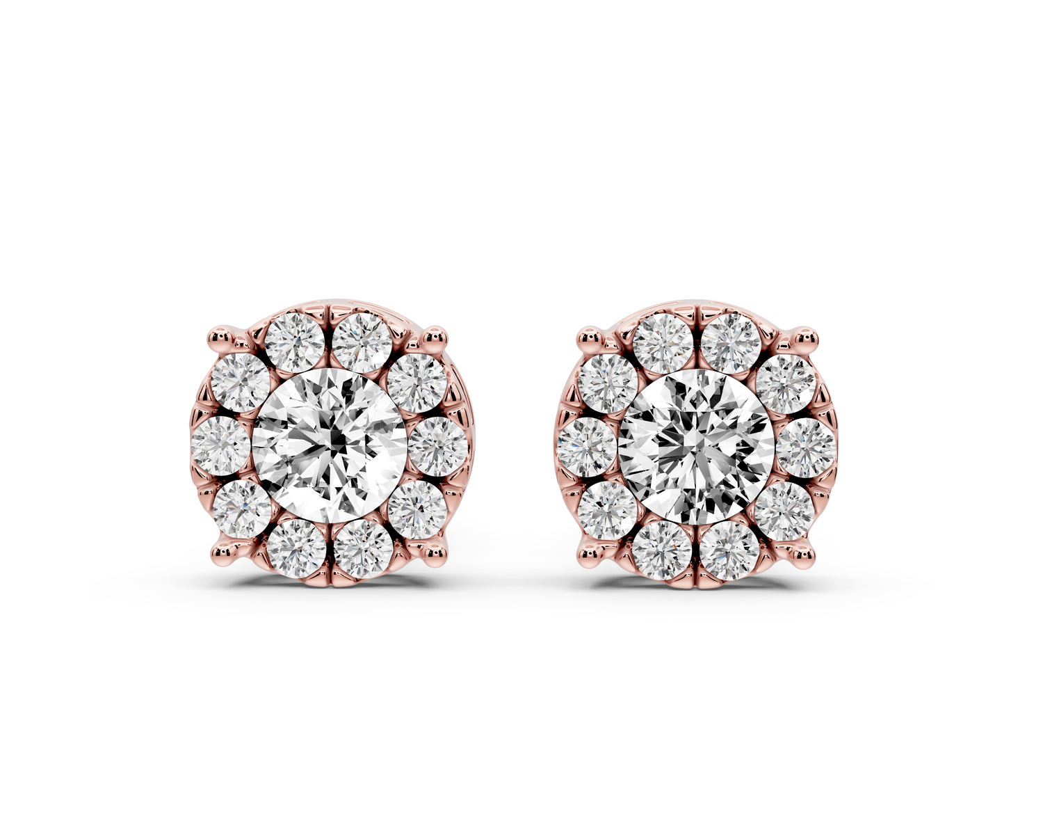 Amber Earrings Rose Gold